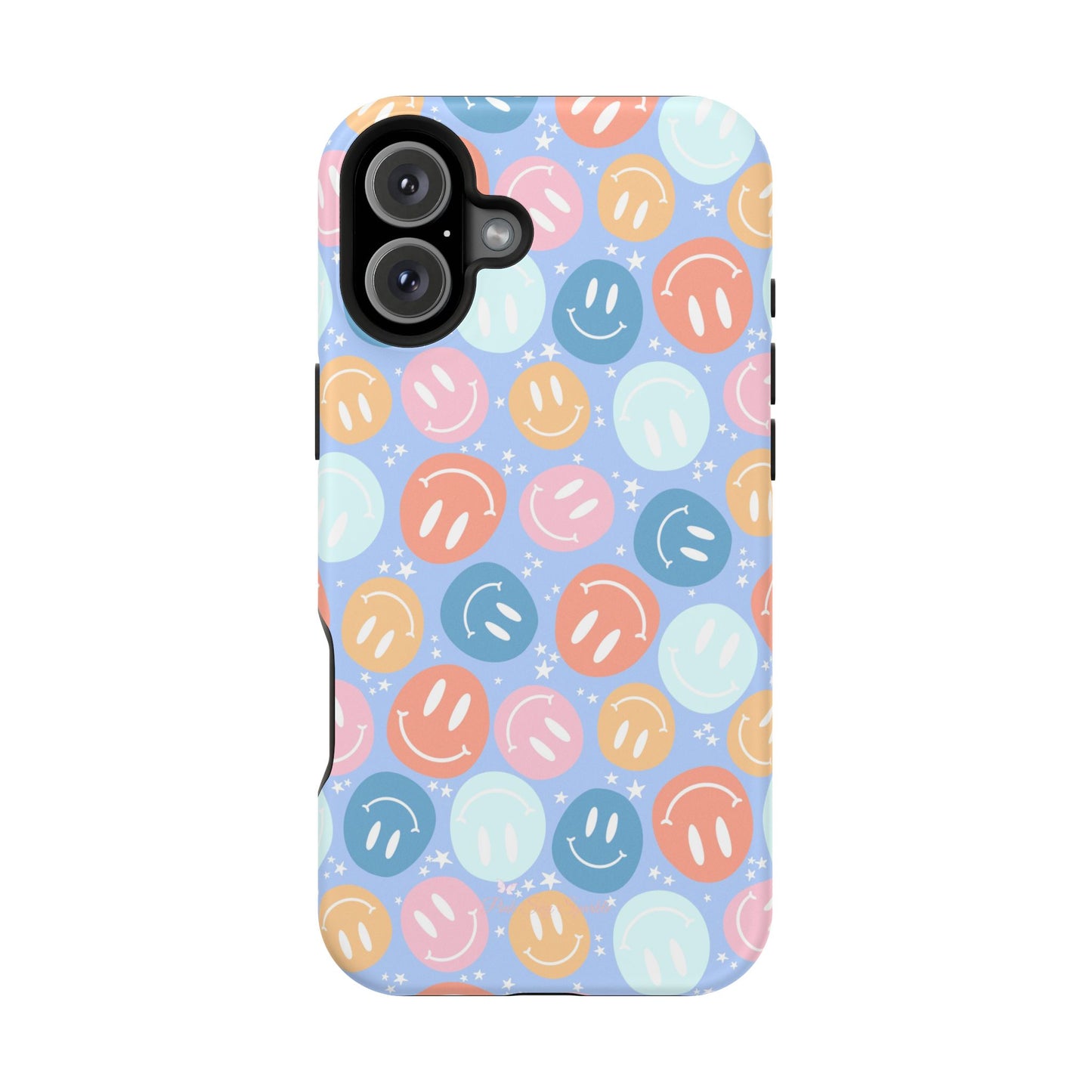 Funda magnética para iPhone All Smiles - Caras sonrientes pastel