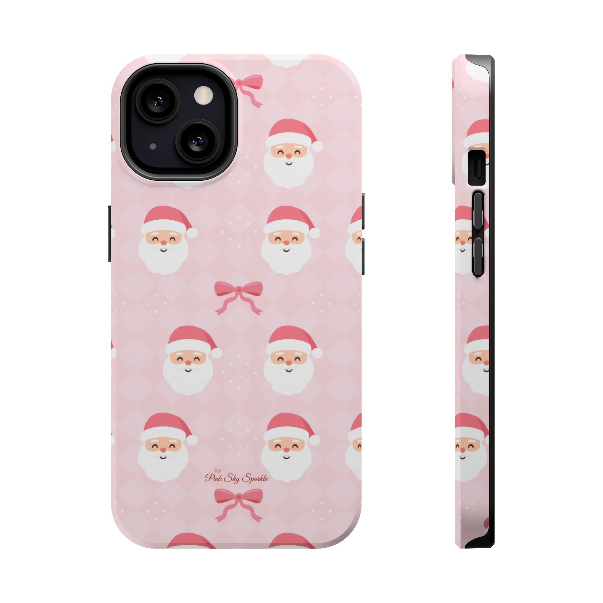 Pink Santa Bows Magnetic iPhone Case