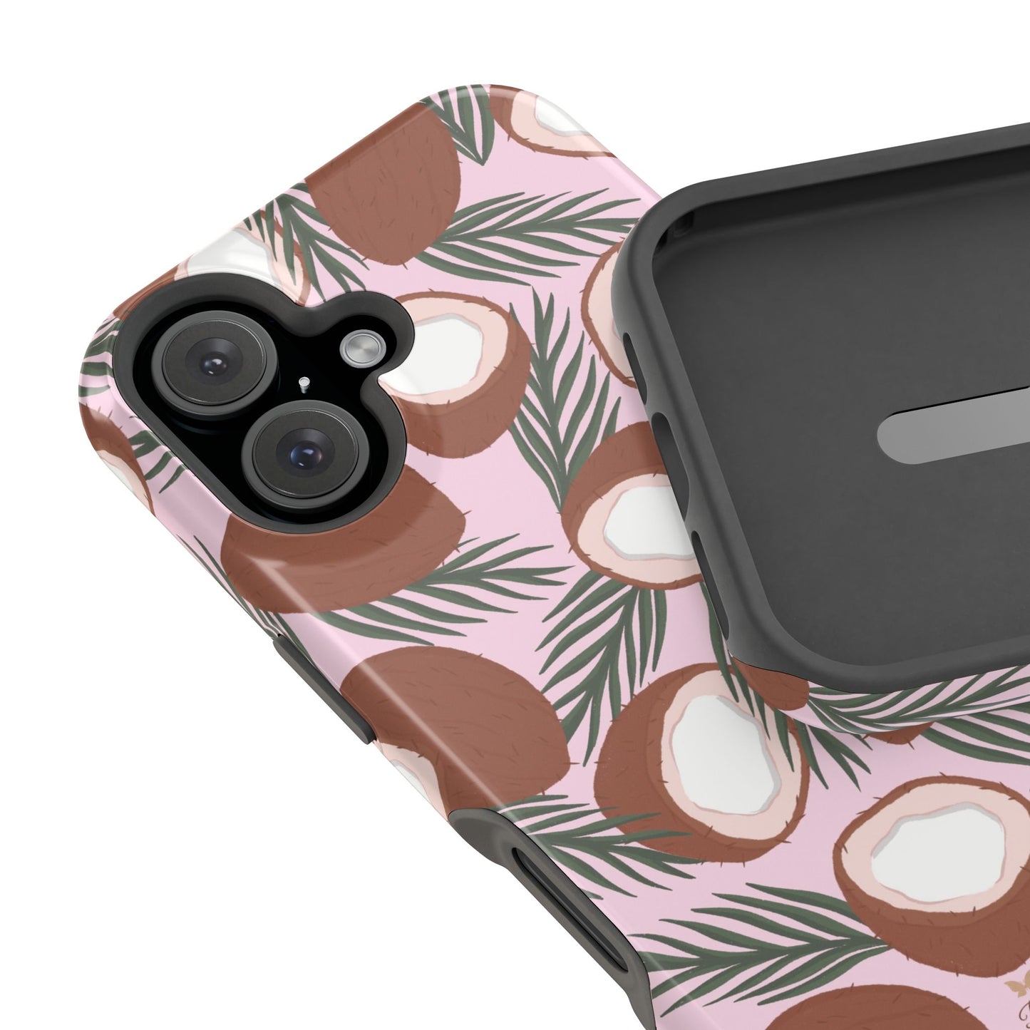 Funda magnética para iPhone con un encantador ramo de cocos