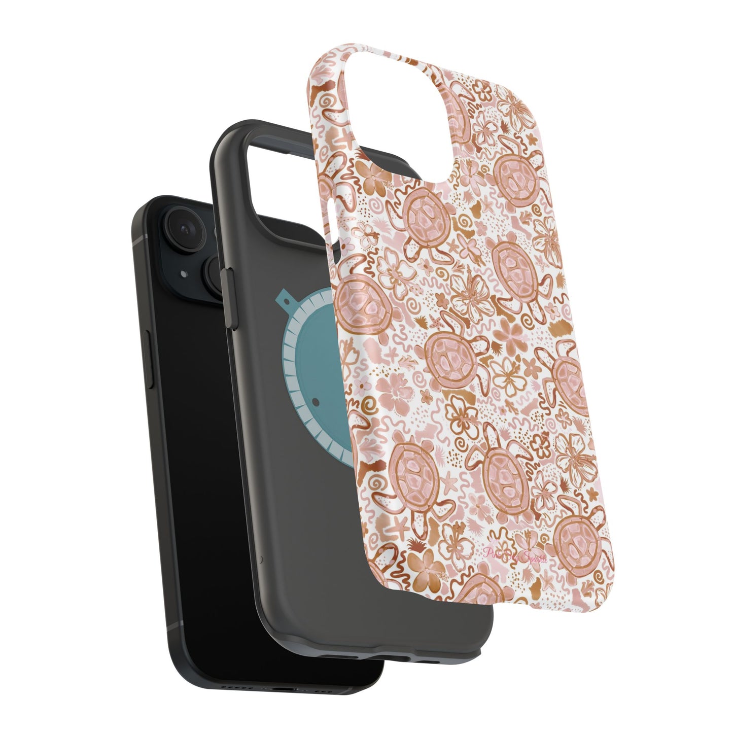 Funda magnética para iPhone Turtle Time – Boho Chic