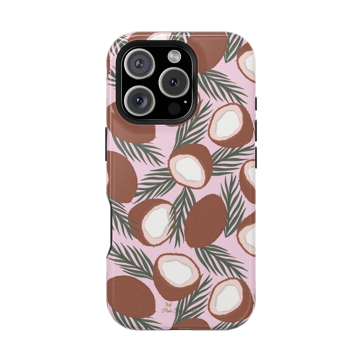 Funda magnética para iPhone con un encantador ramo de cocos