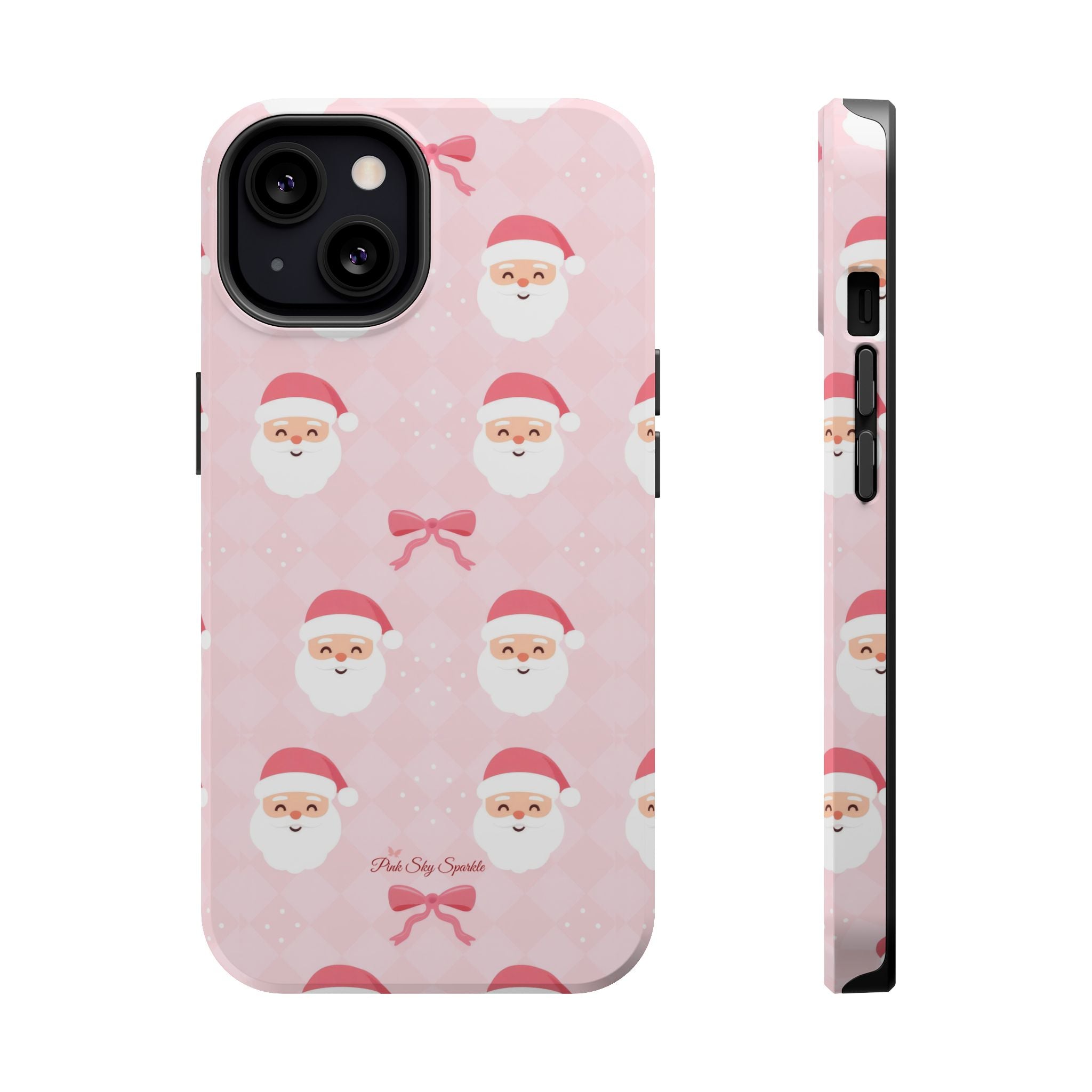 Pink Santa Bows Magnetic iPhone Case