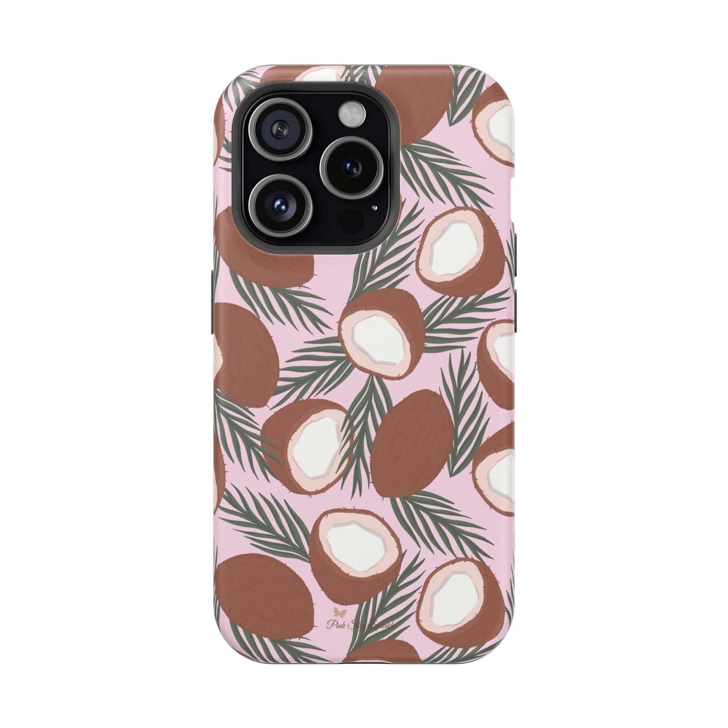 Funda magnética para iPhone con un encantador ramo de cocos
