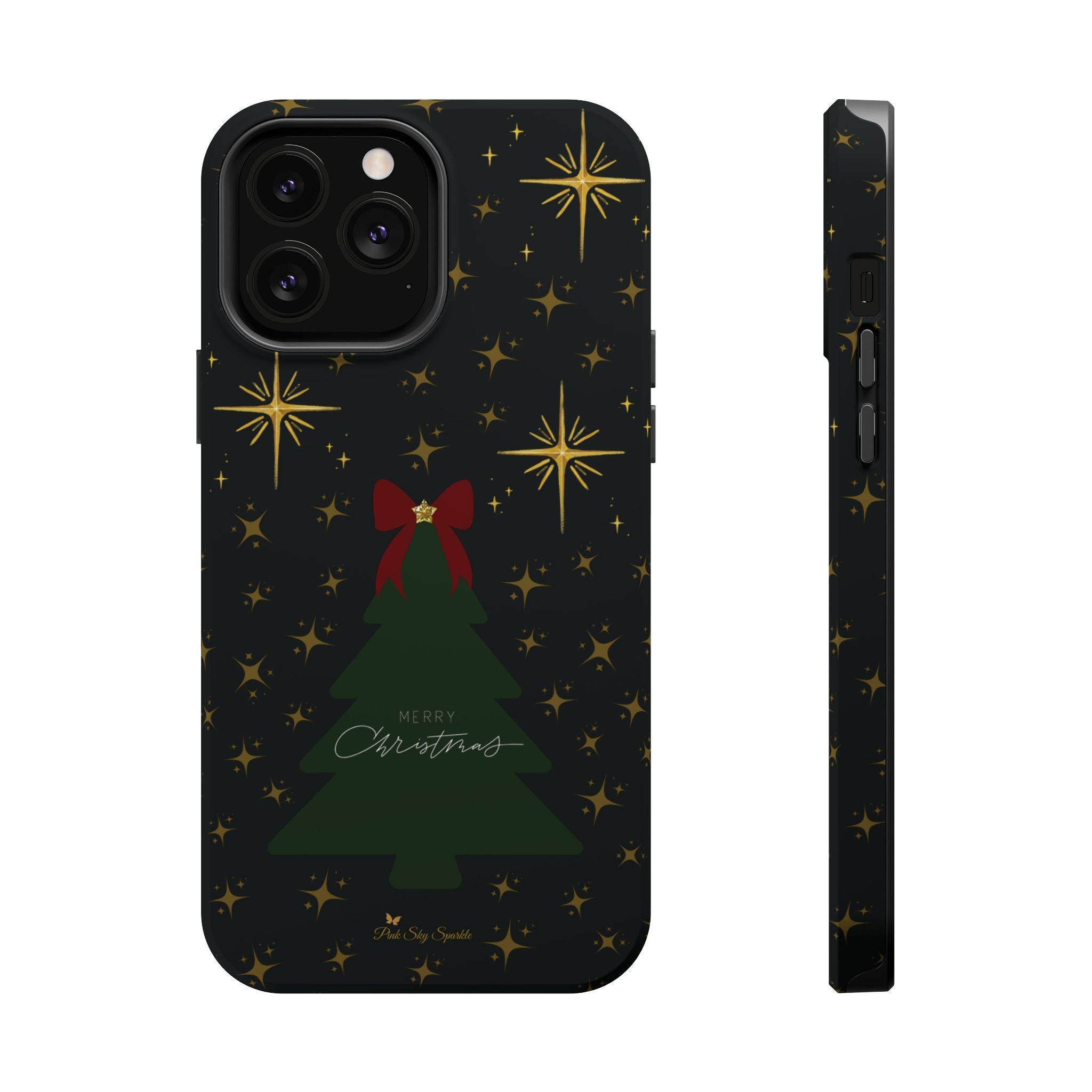 Starry Night Magnetic iPhone Case - Black Aesthetic Christmas Phone Cover