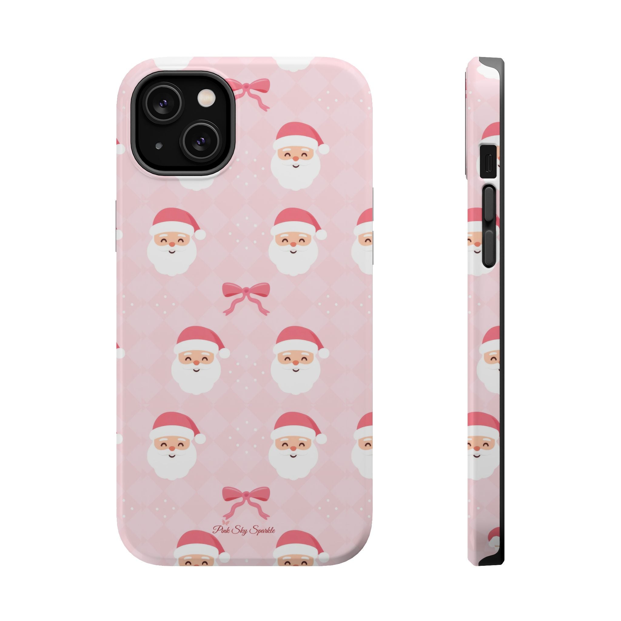 Pink Santa Bows Magnetic iPhone Case