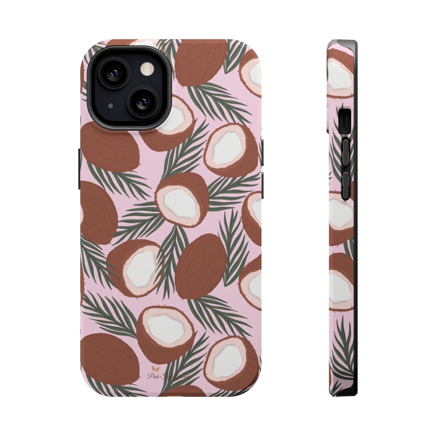 Funda magnética para iPhone con un encantador ramo de cocos