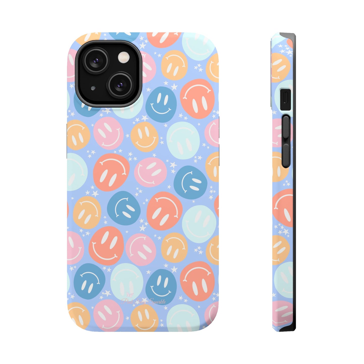 Funda magnética para iPhone All Smiles - Caras sonrientes pastel
