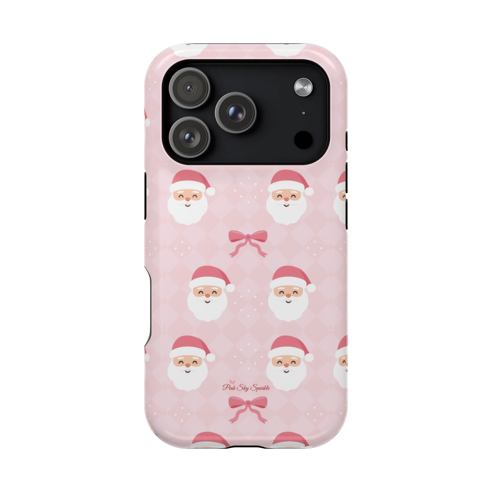 Pink Santa Bows Magnetic iPhone Case