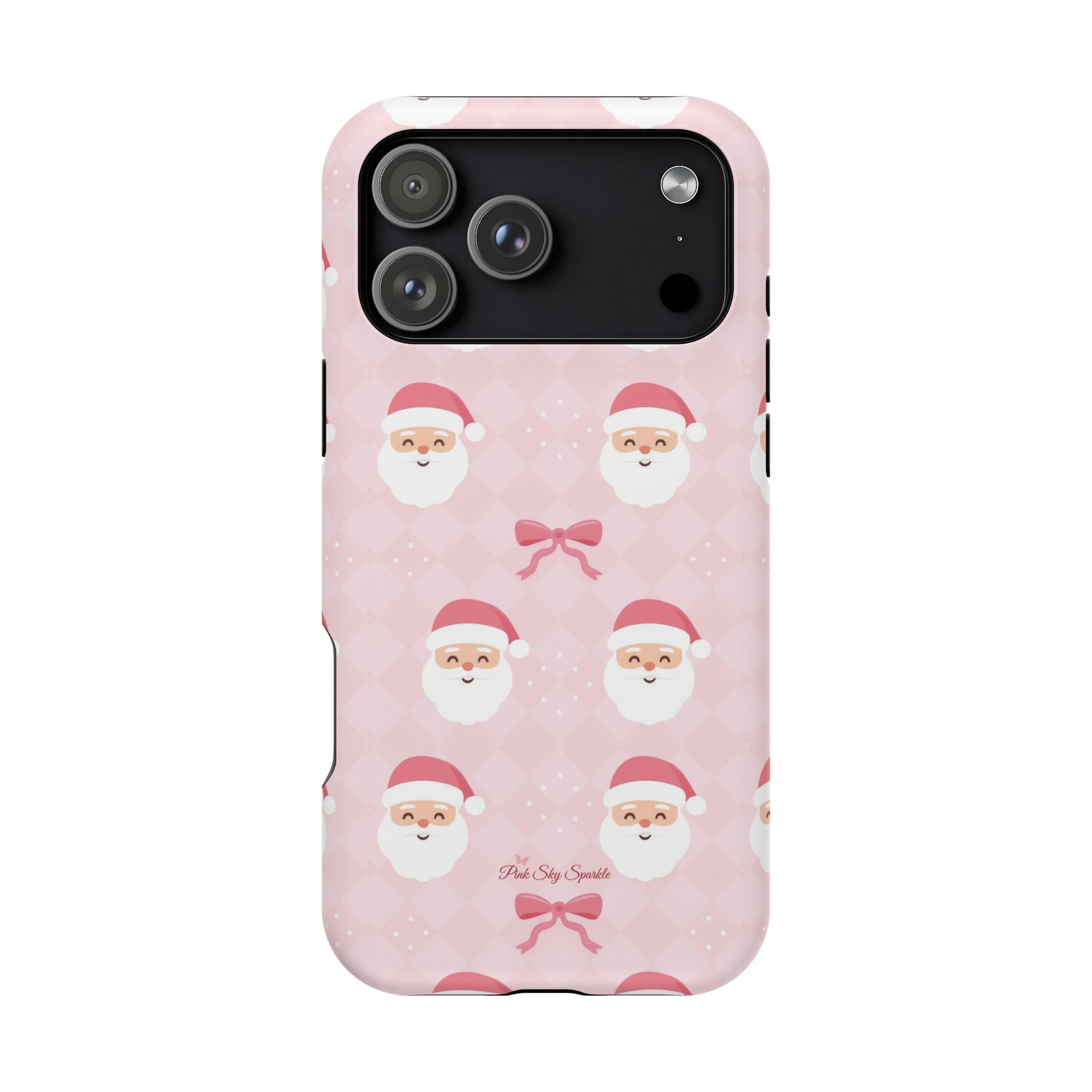 Pink Santa Bows Magnetic iPhone Case