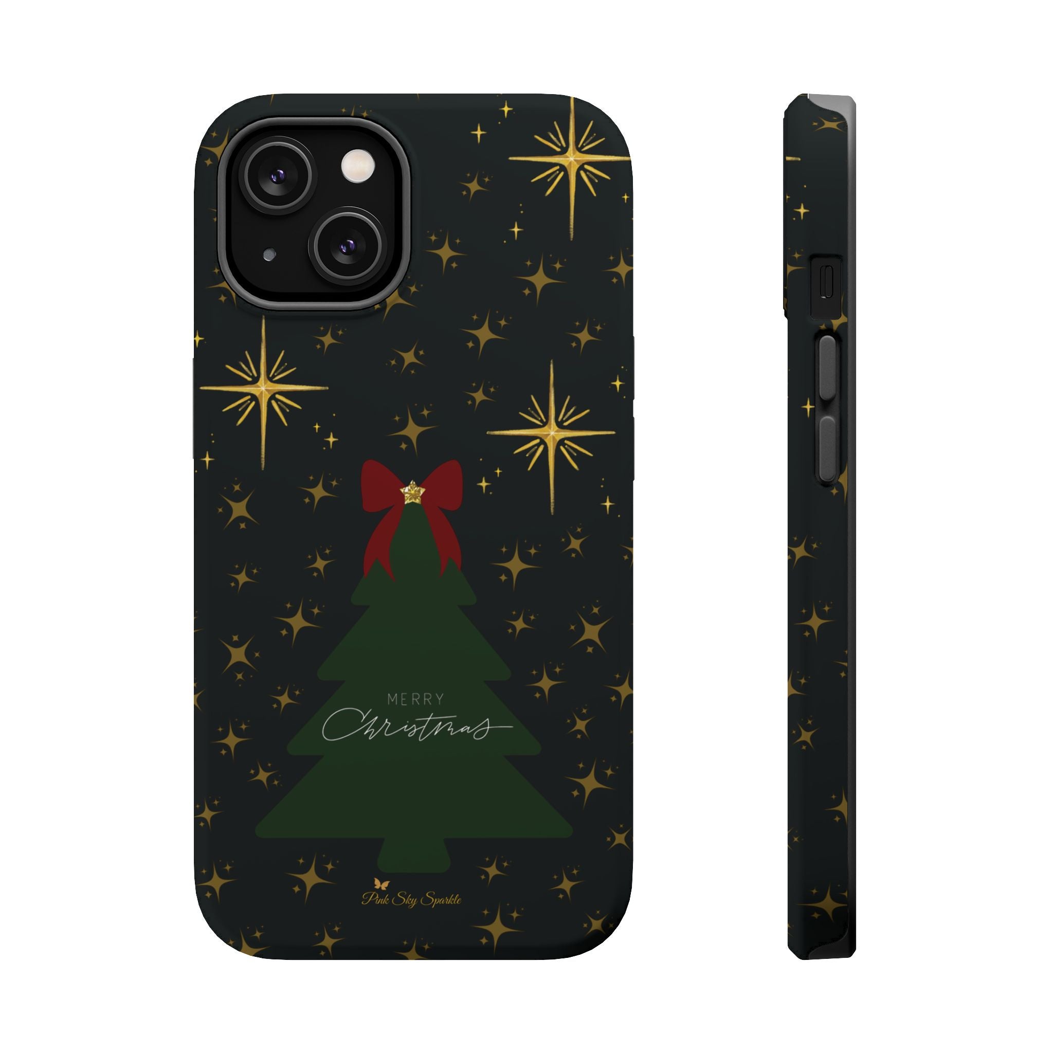 Starry Night Magnetic iPhone Case - Black Aesthetic Christmas Phone Cover