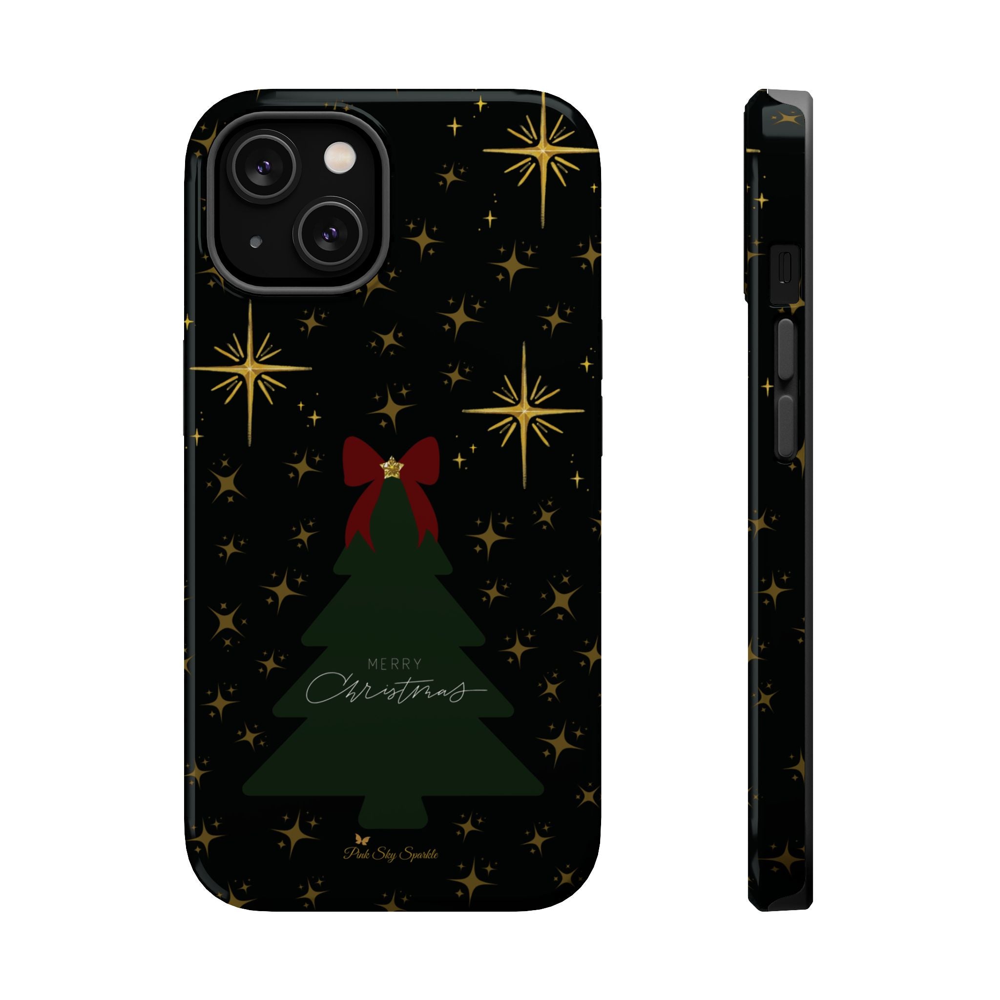 Starry Night Magnetic iPhone Case - Black Aesthetic Christmas Phone Cover