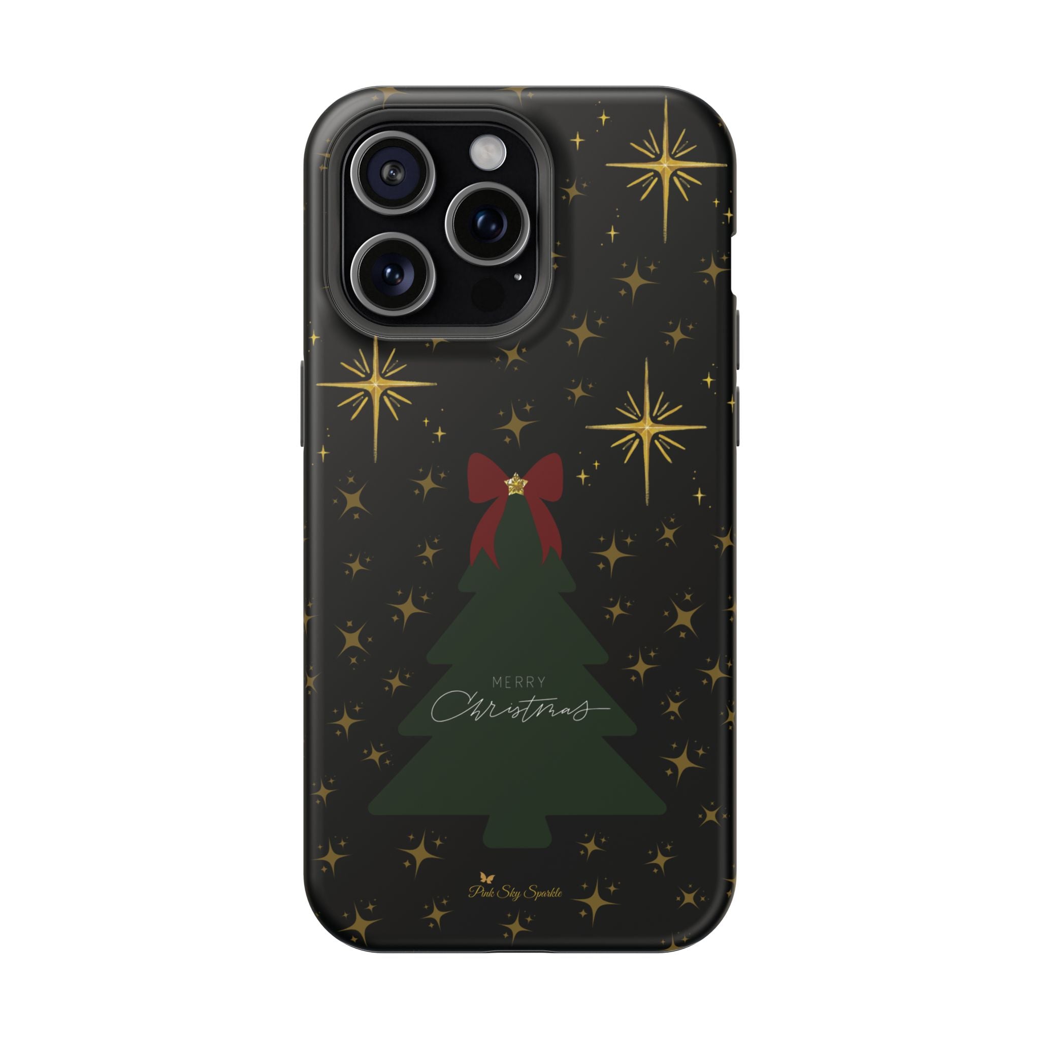 Starry Night Magnetic iPhone Case - Black Aesthetic Christmas Phone Cover