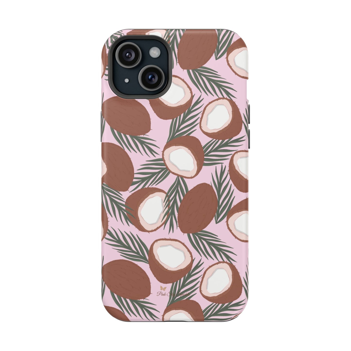 Funda magnética para iPhone con un encantador ramo de cocos