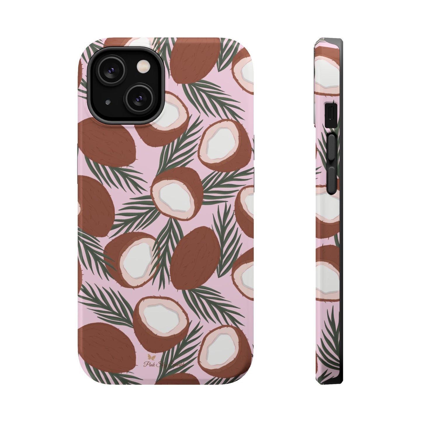 Funda magnética para iPhone con un encantador ramo de cocos