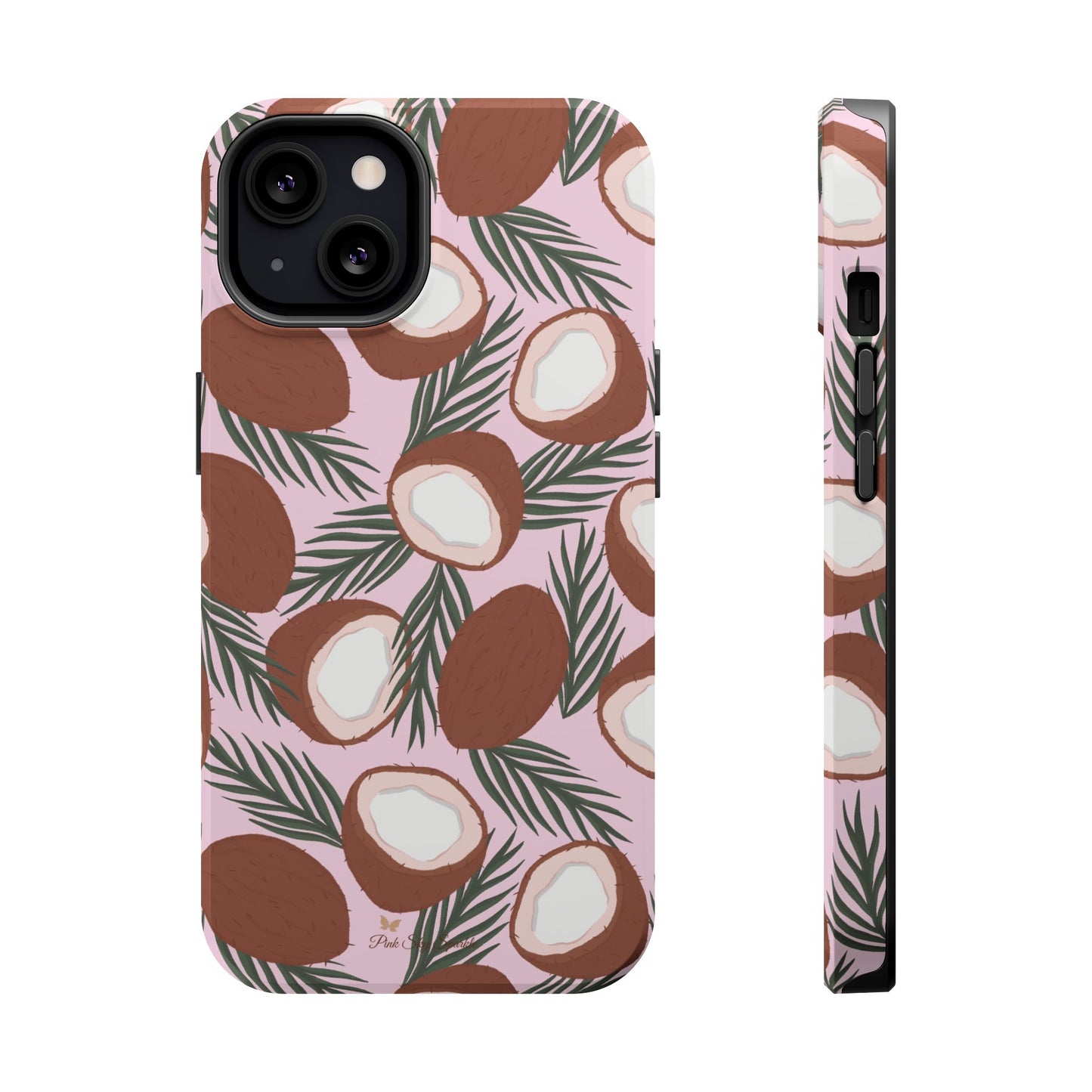 Funda magnética para iPhone con un encantador ramo de cocos