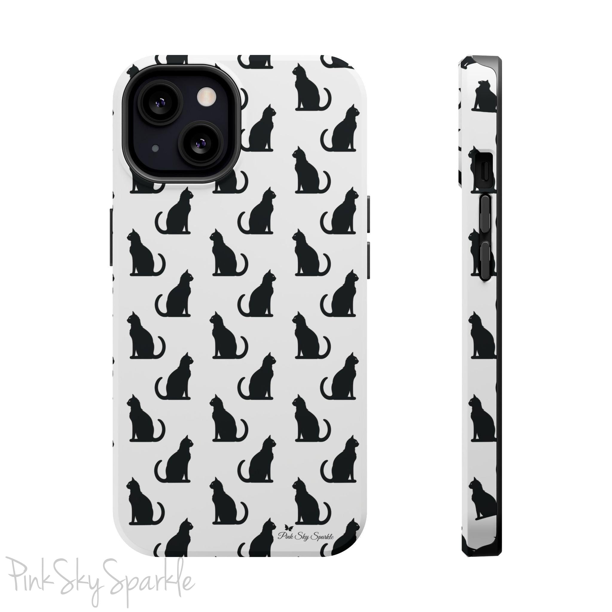 Black Cat Magnetic Tough iPhone Case