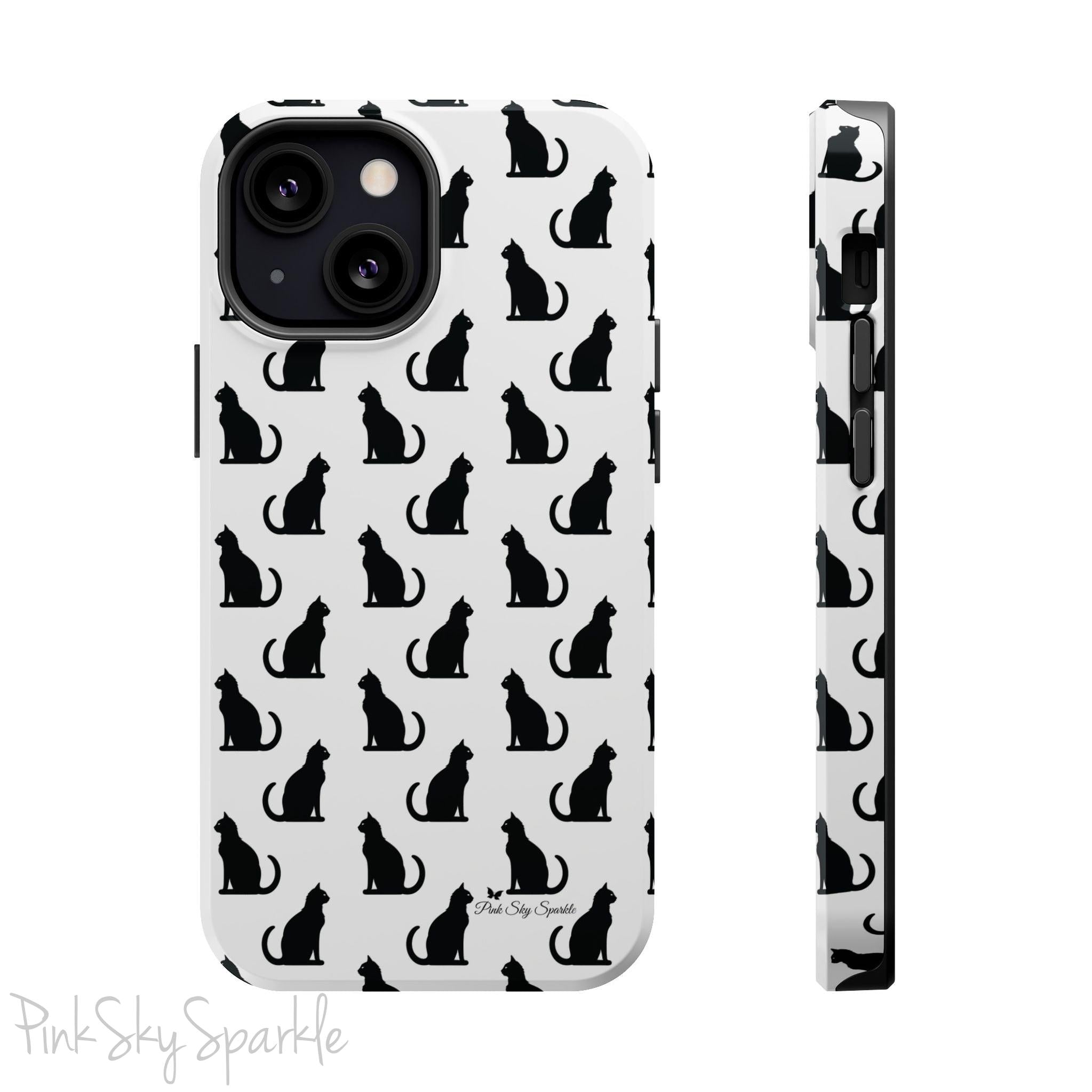 Black Cat Magnetic Tough iPhone Case