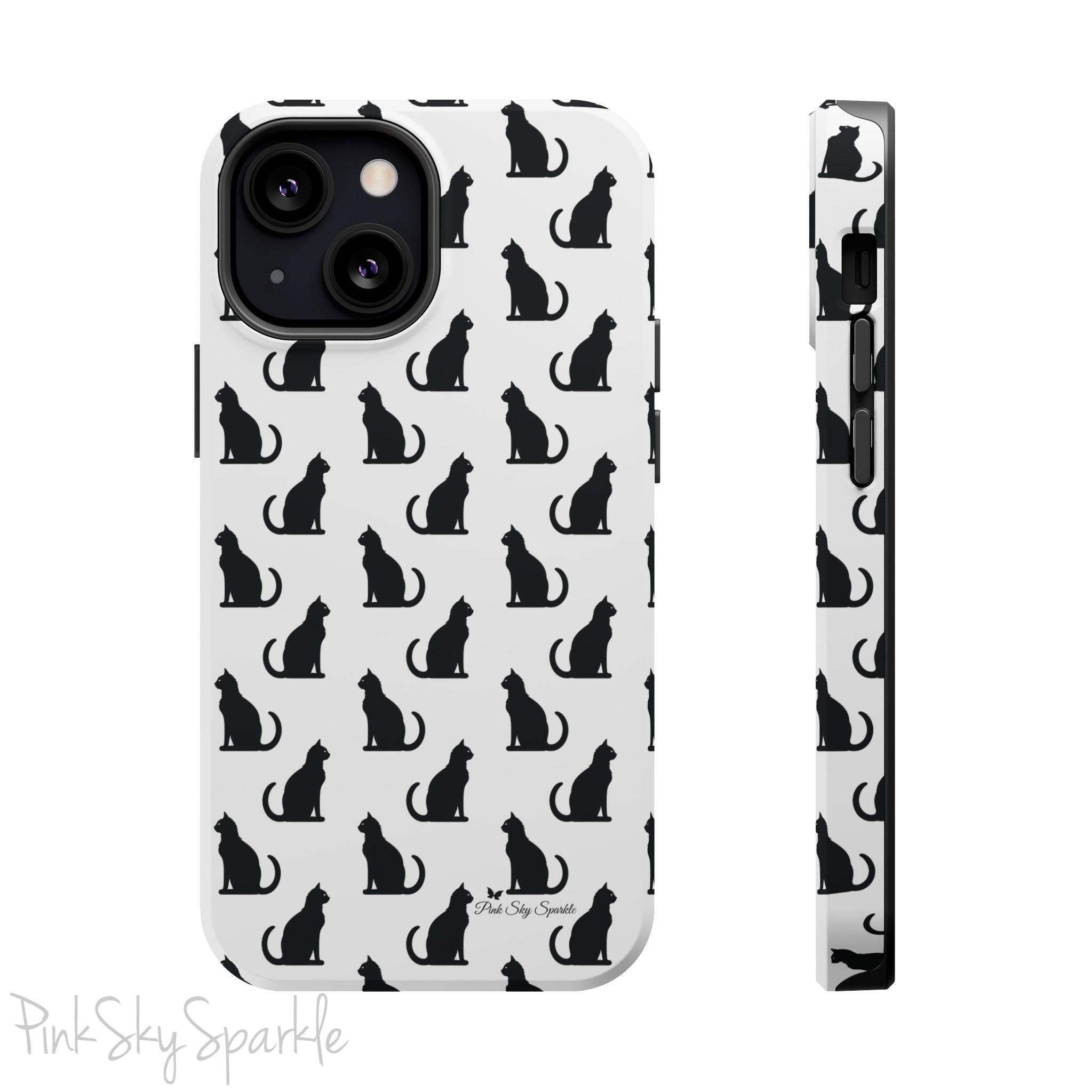 Black Cat Magnetic Tough iPhone Case