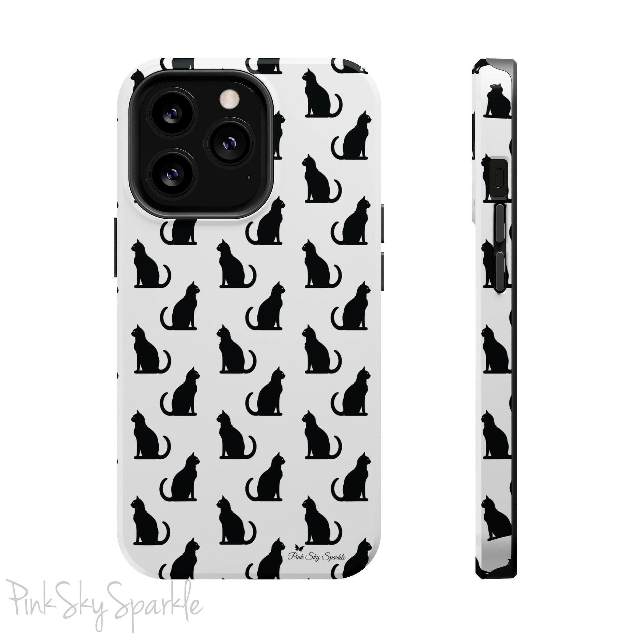 Black Cat Magnetic Tough iPhone Case
