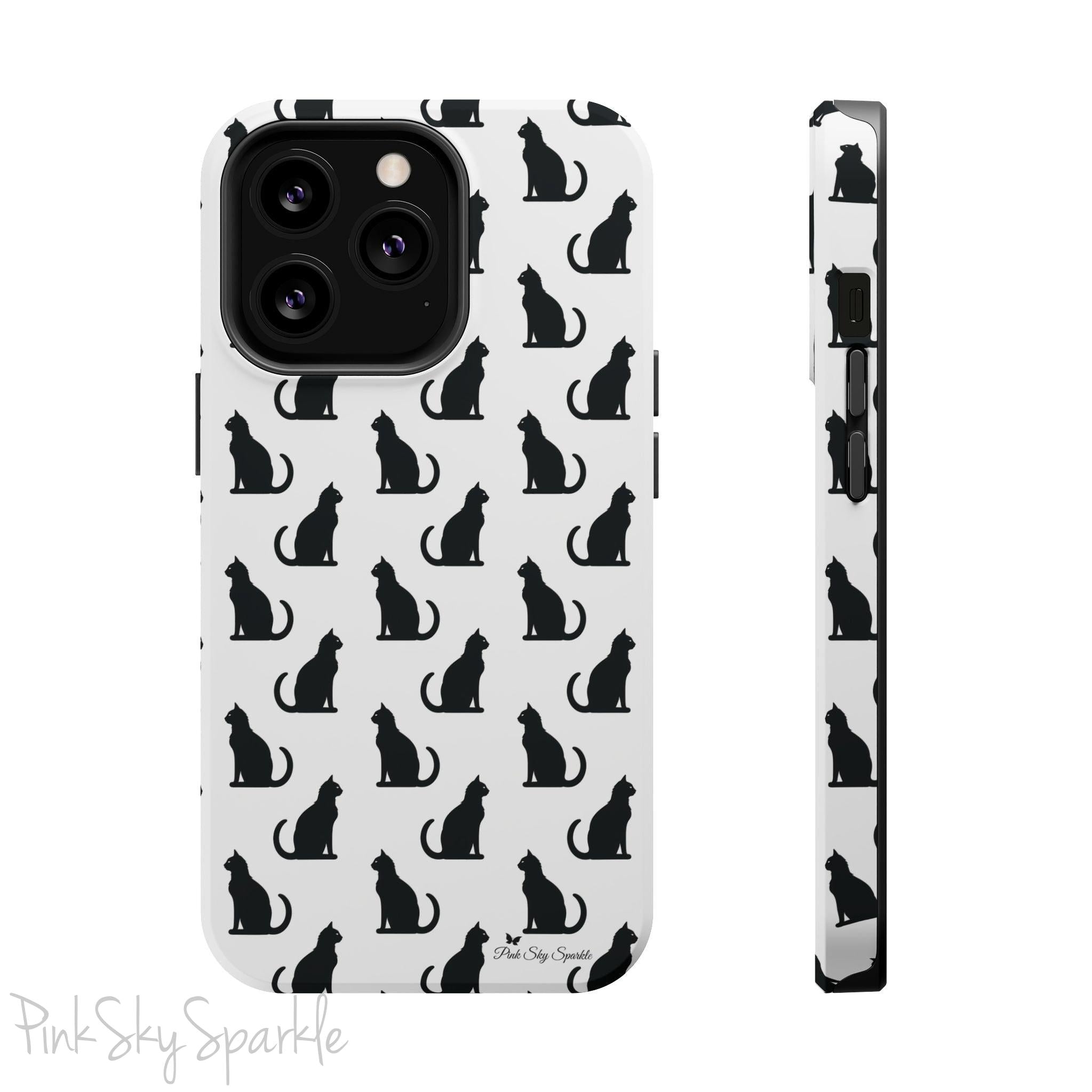 Black Cat Magnetic Tough iPhone Case