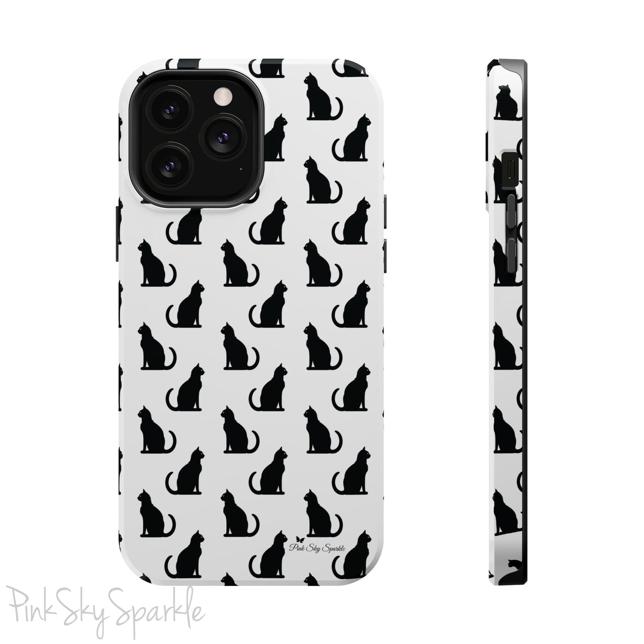 Black Cat Magnetic Tough iPhone Case