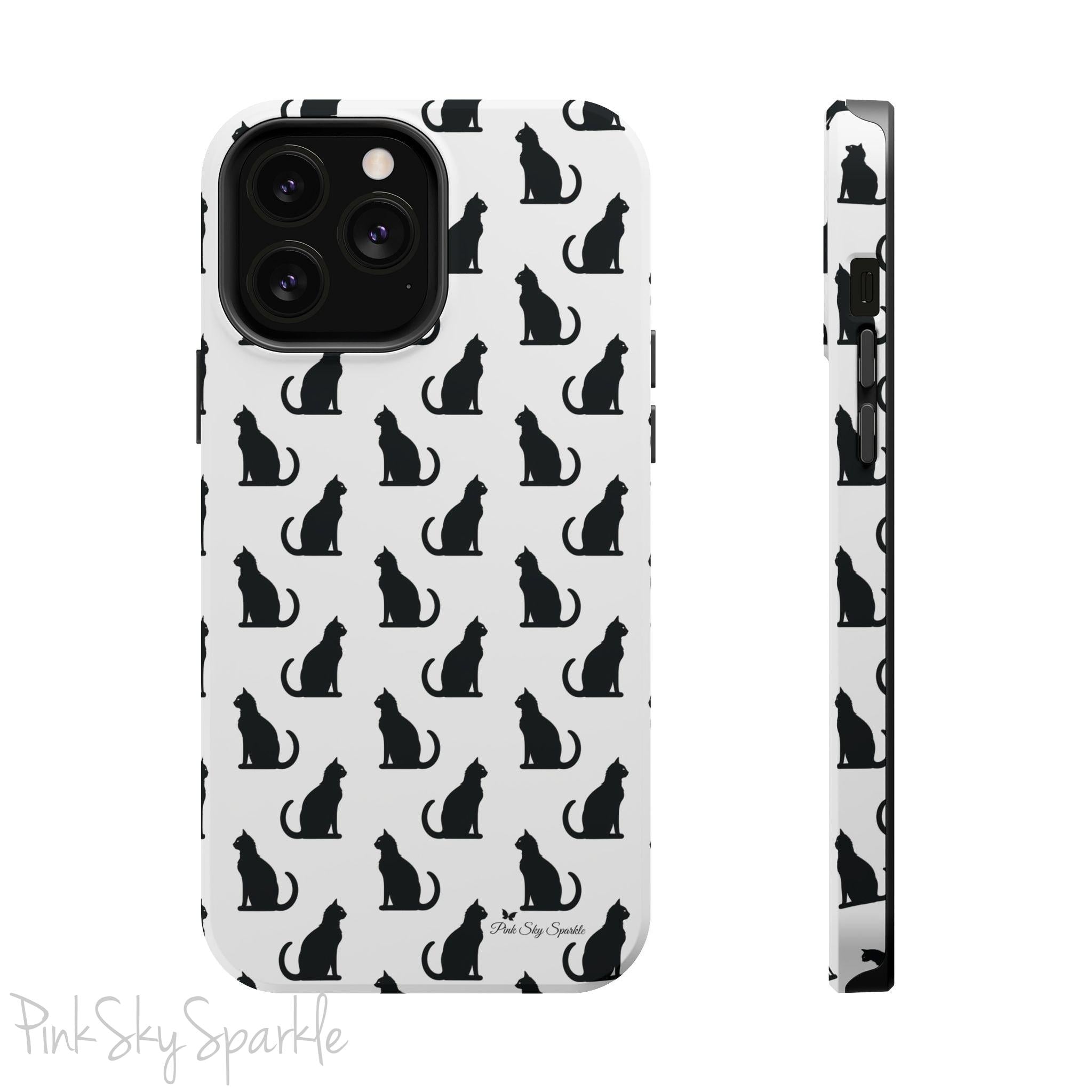 Black Cat Magnetic Tough iPhone Case