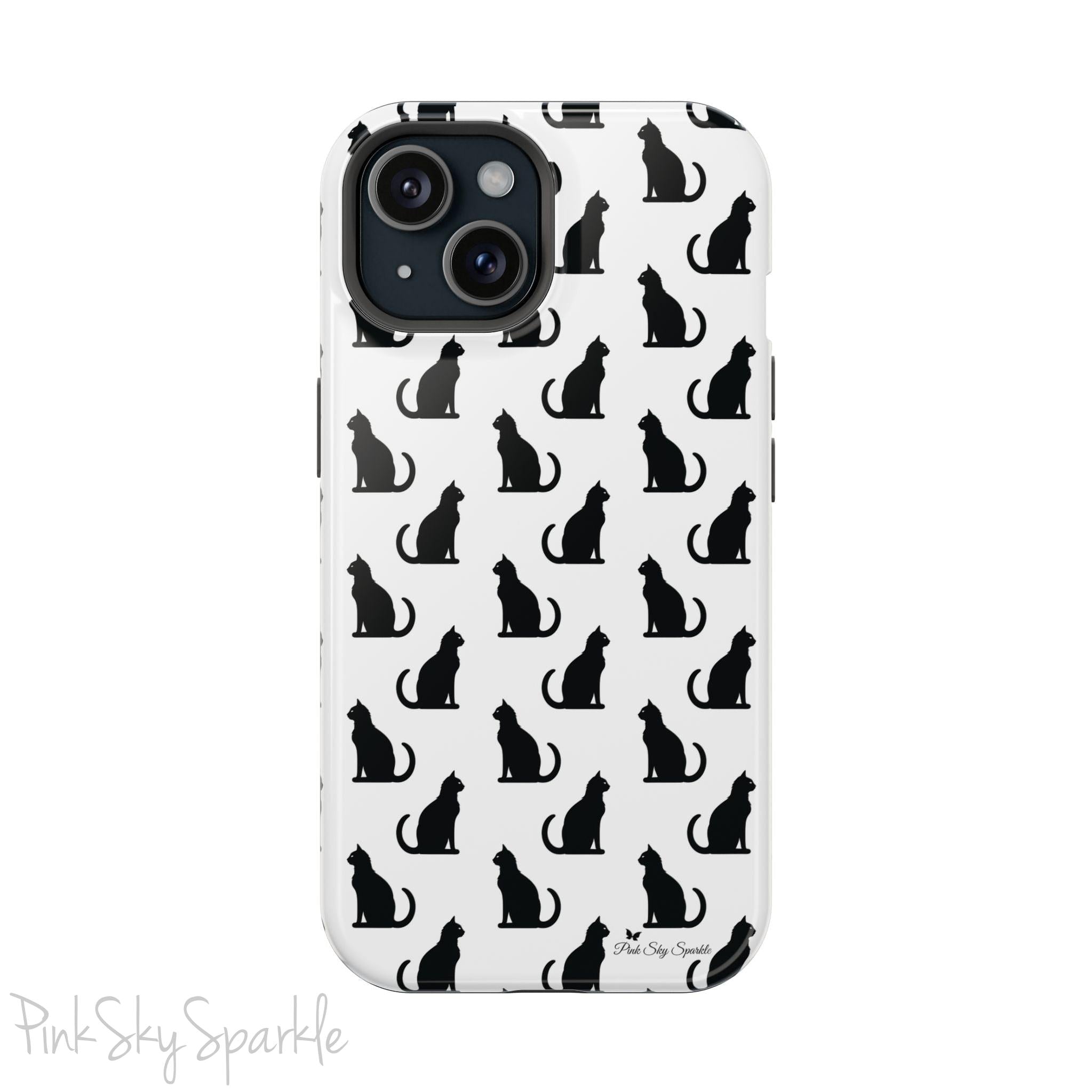 Black Cat Magnetic Tough iPhone Case