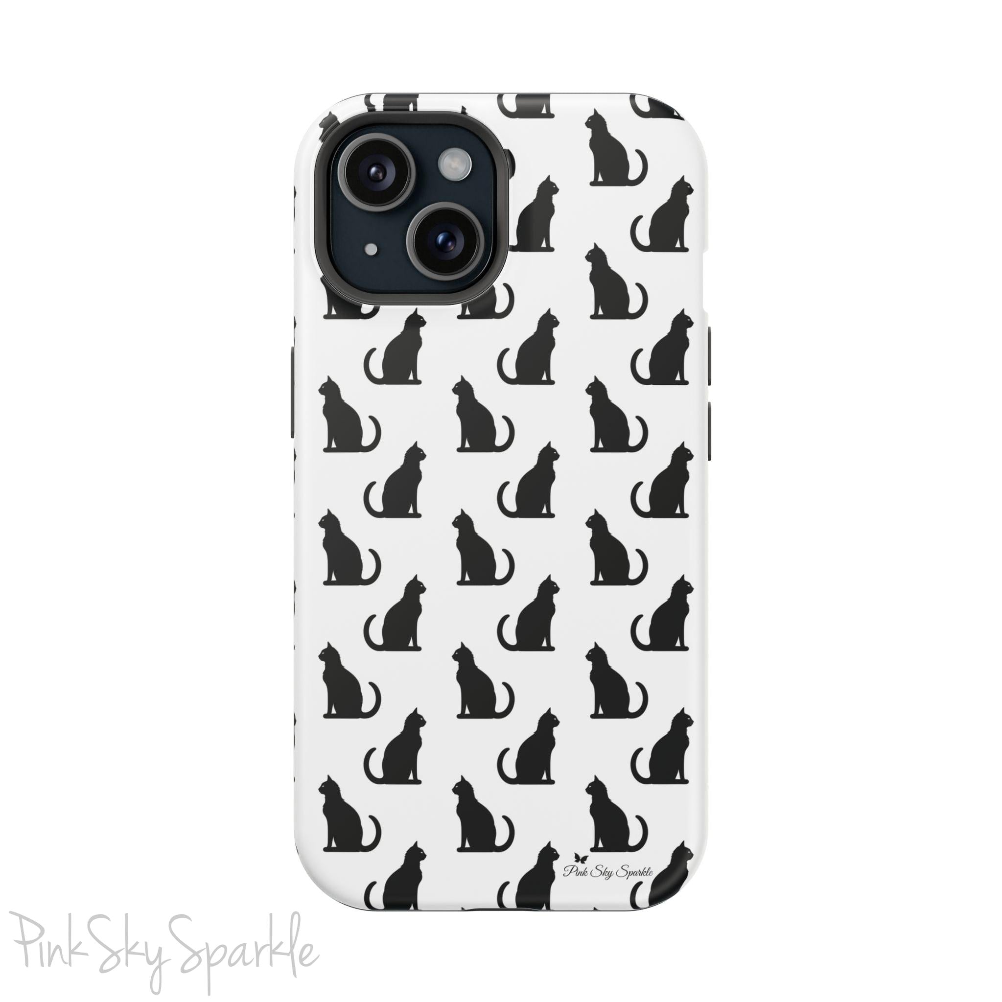 Black Cat Magnetic Tough iPhone Case