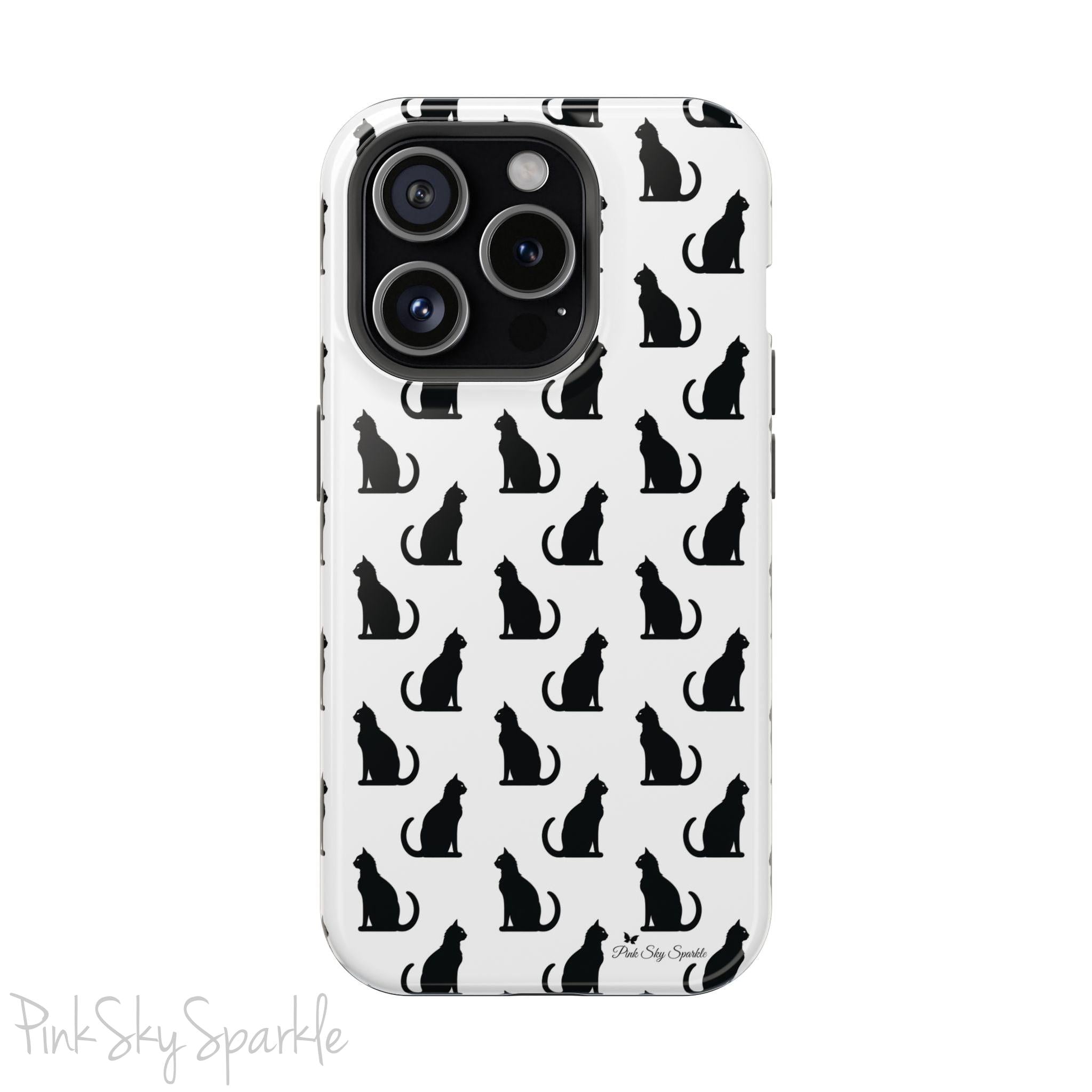 Black Cat Magnetic Tough iPhone Case