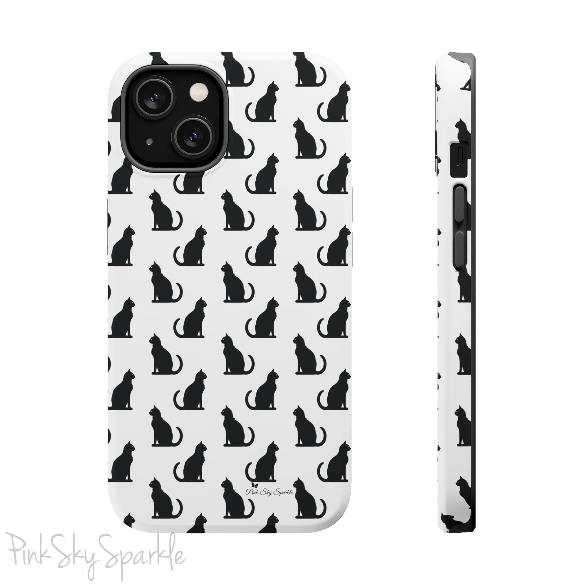 Black Cat Magnetic Tough iPhone Case
