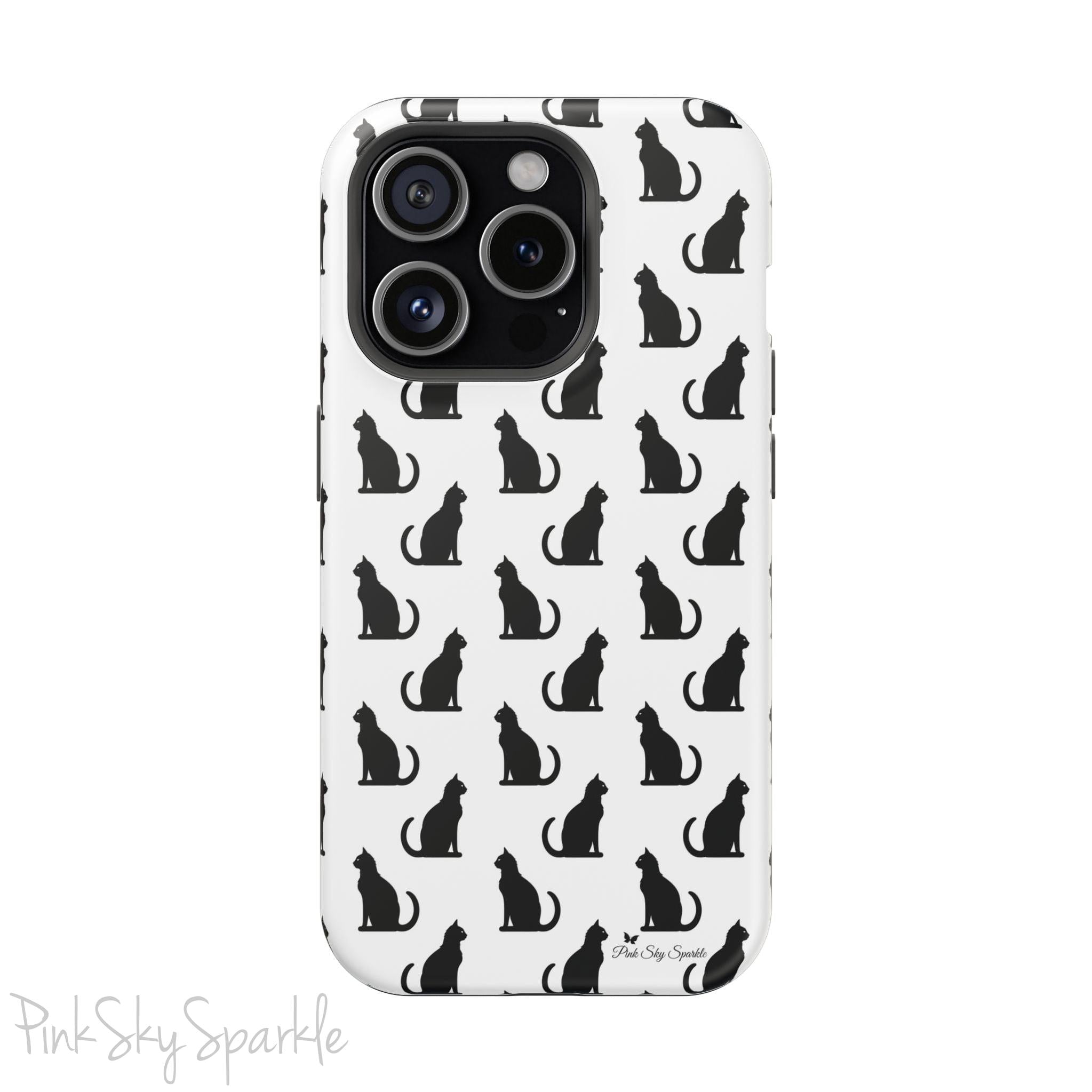Black Cat Magnetic Tough iPhone Case