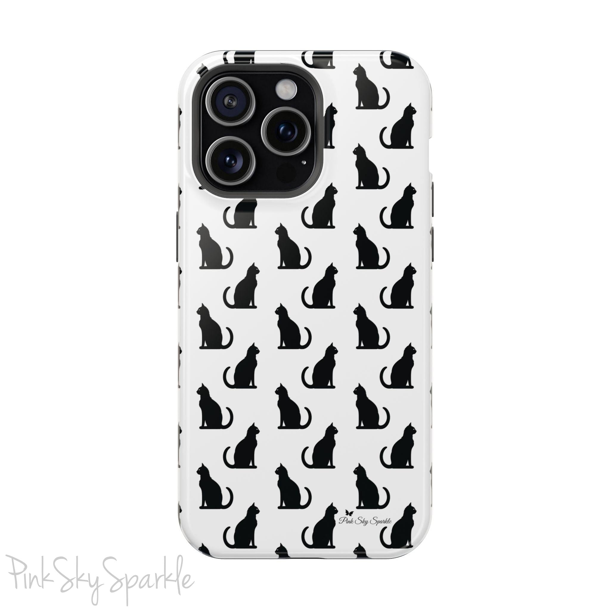 Black Cat Magnetic Tough iPhone Case