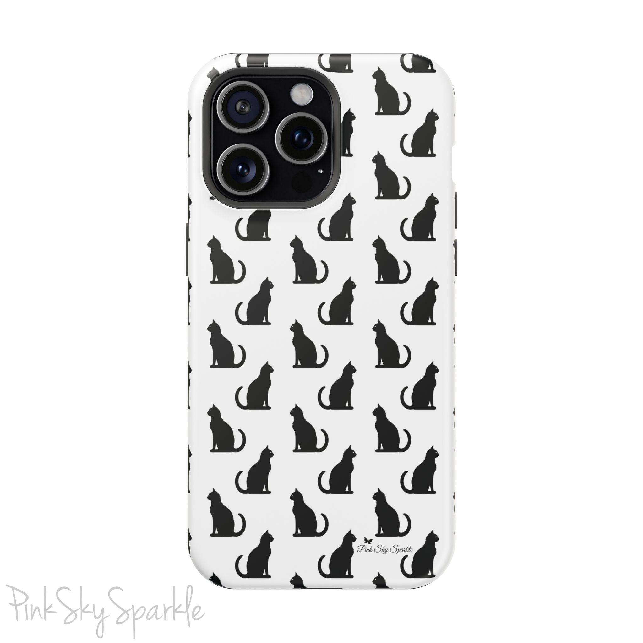 Black Cat Magnetic Tough iPhone Case
