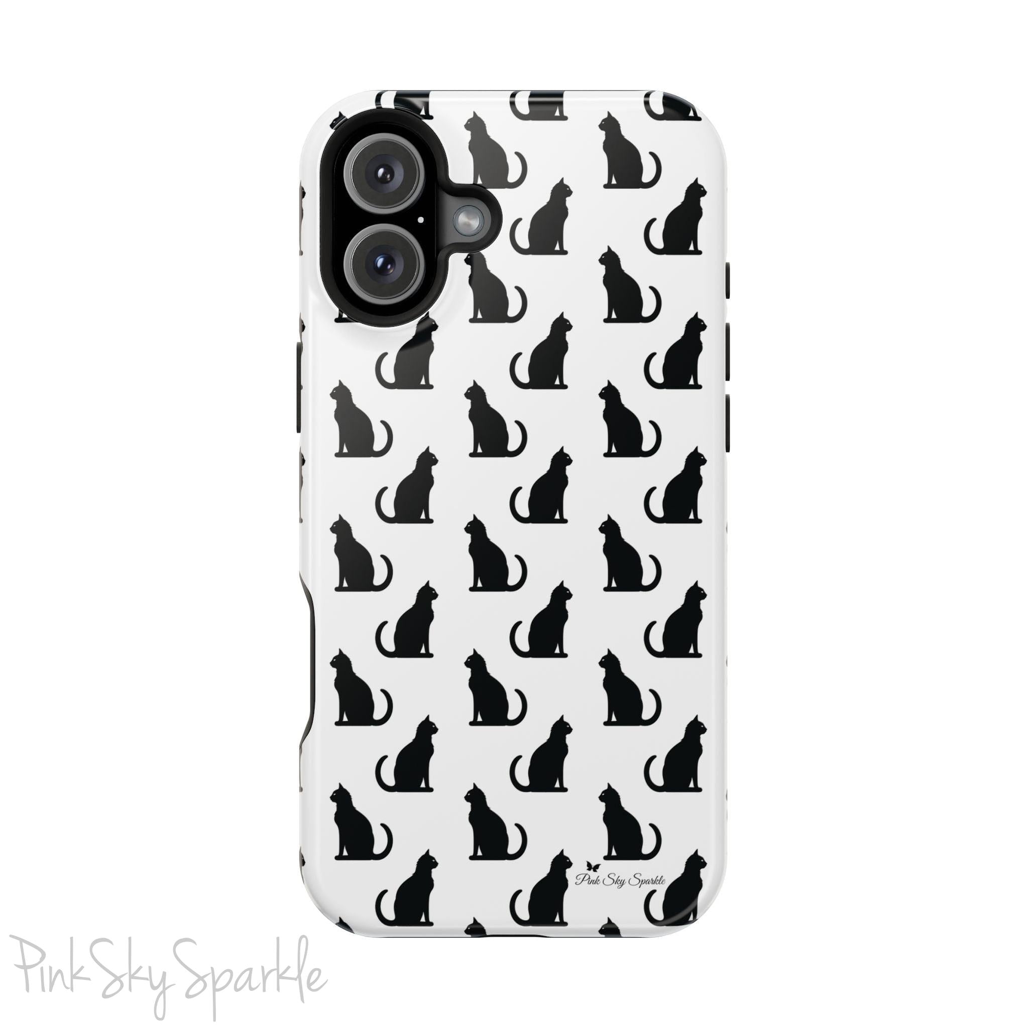 Black Cat Magnetic Tough iPhone Case