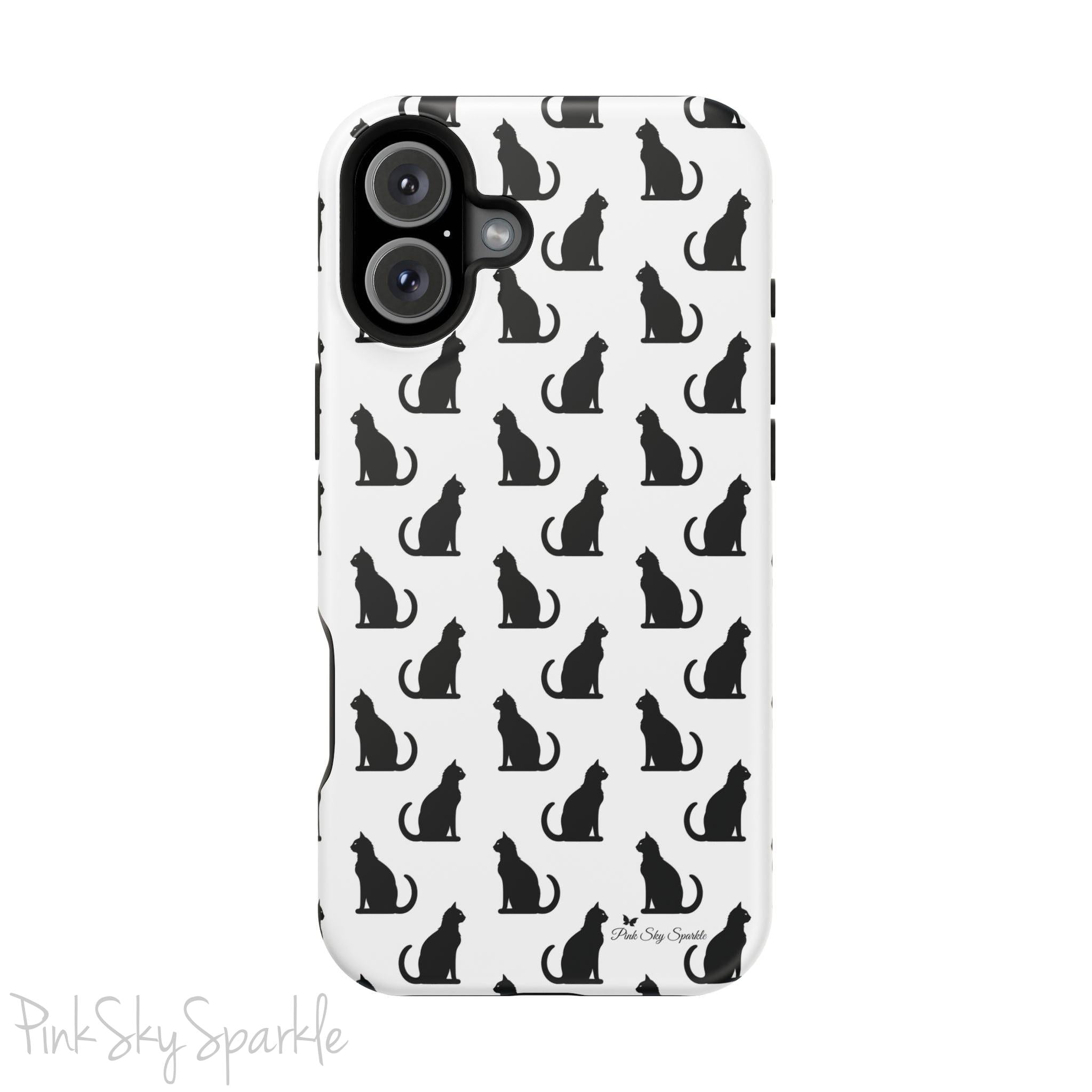 Black Cat Magnetic Tough iPhone Case
