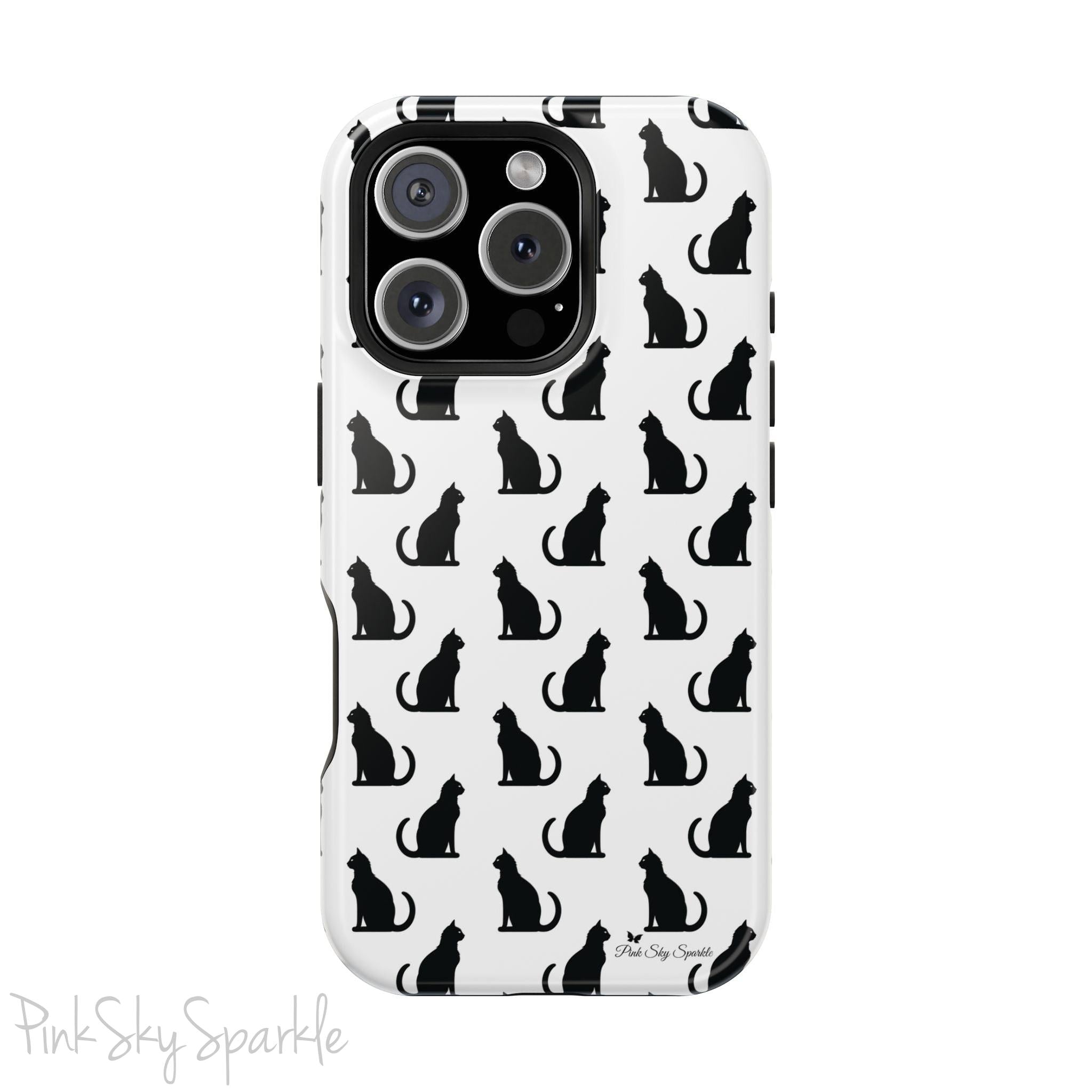 Black Cat Magnetic Tough iPhone Case