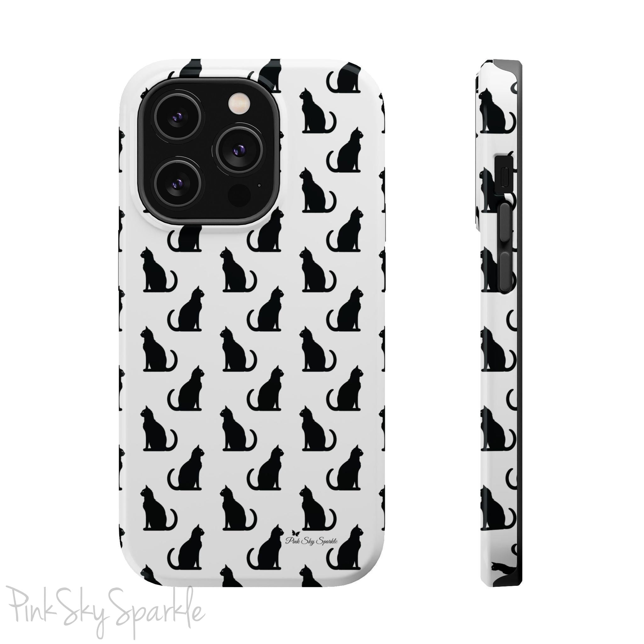 Black Cat Magnetic Tough iPhone Case