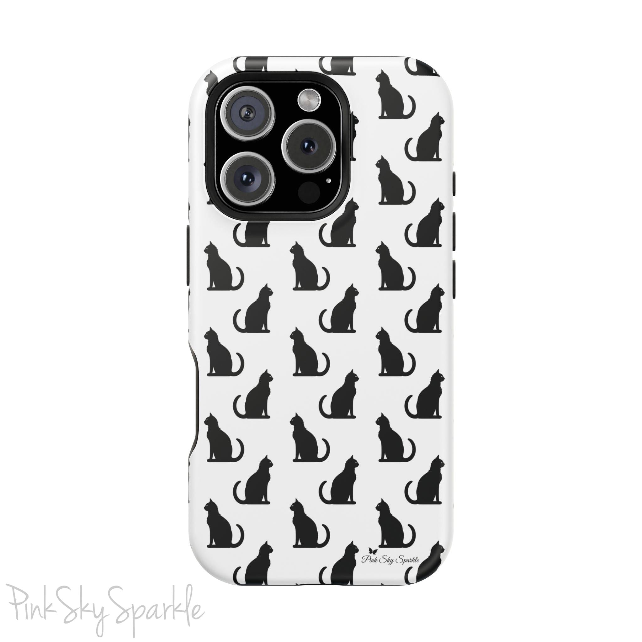 Black Cat Magnetic Tough iPhone Case
