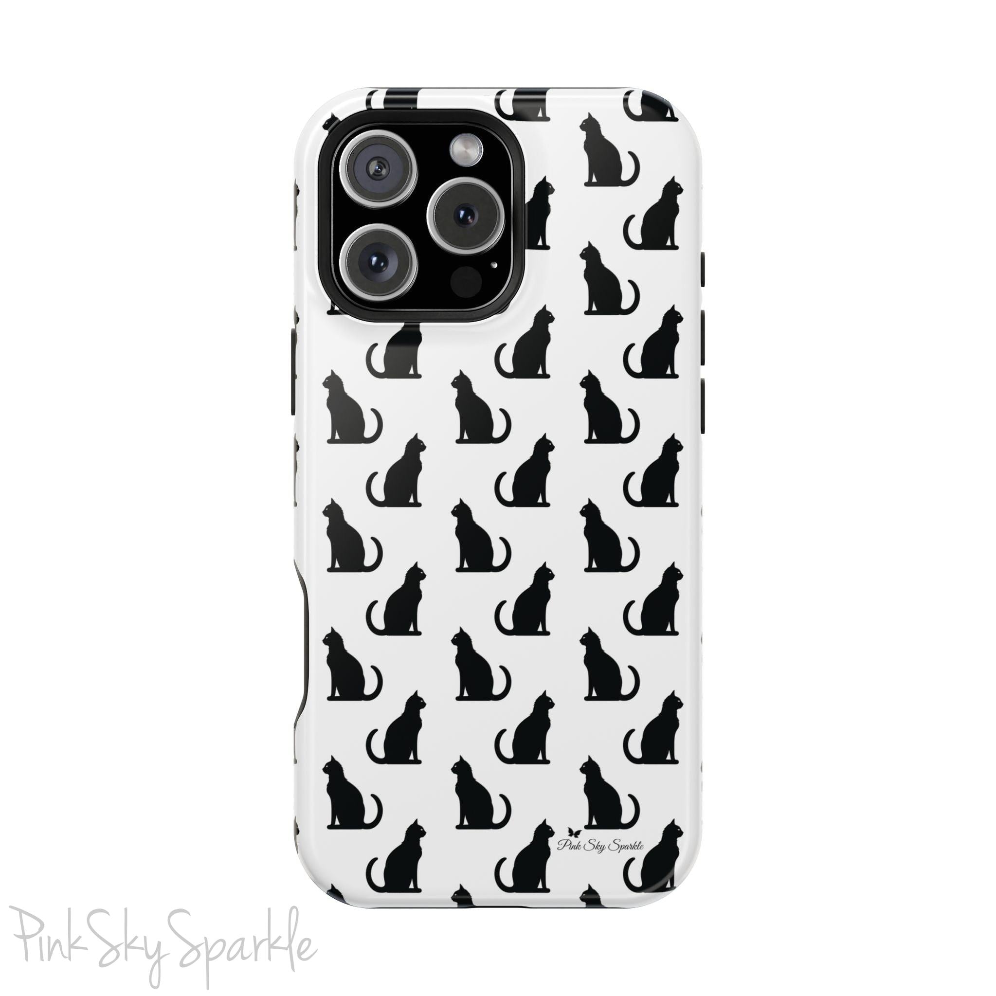 Black Cat Magnetic Tough iPhone Case