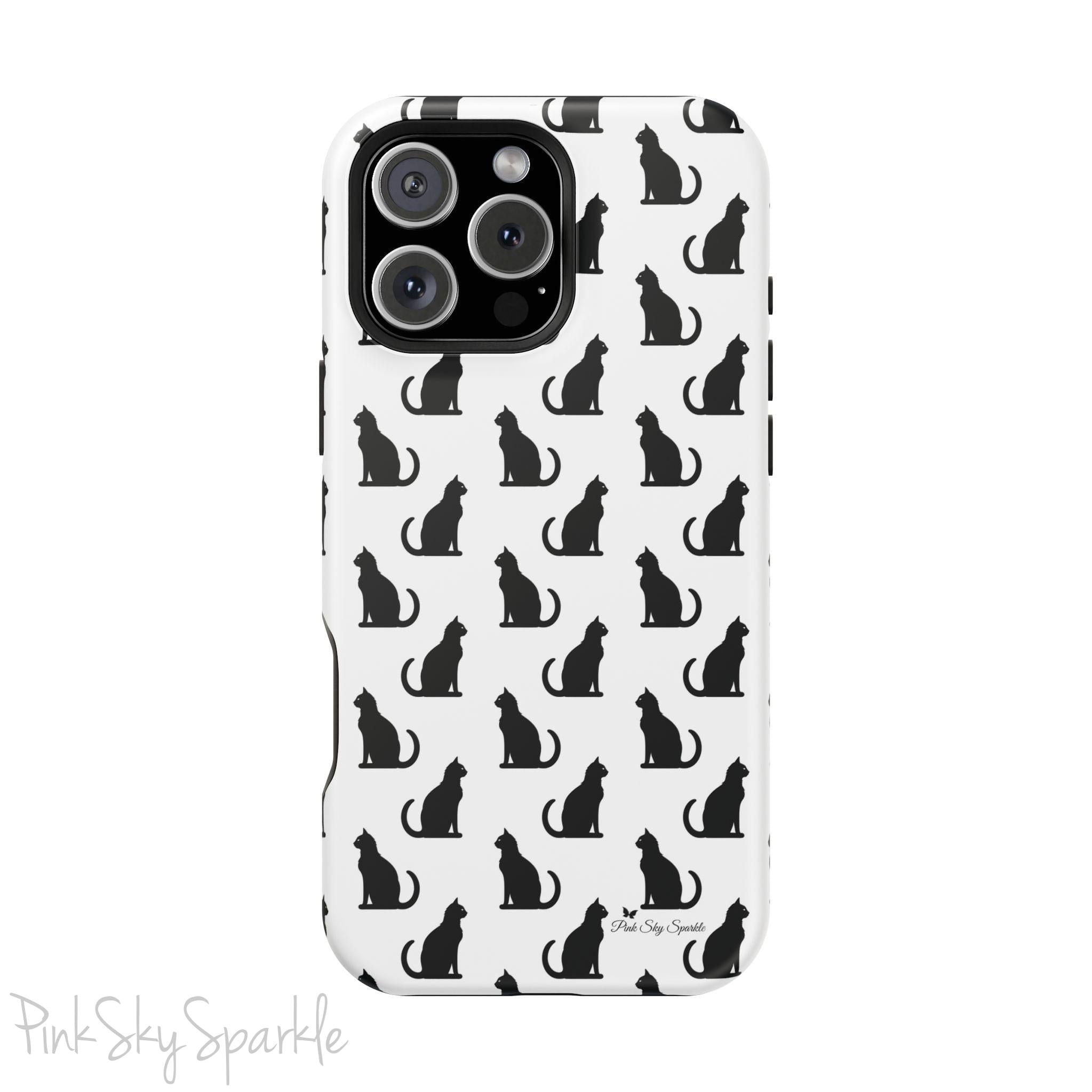 Black Cat Magnetic Tough iPhone Case