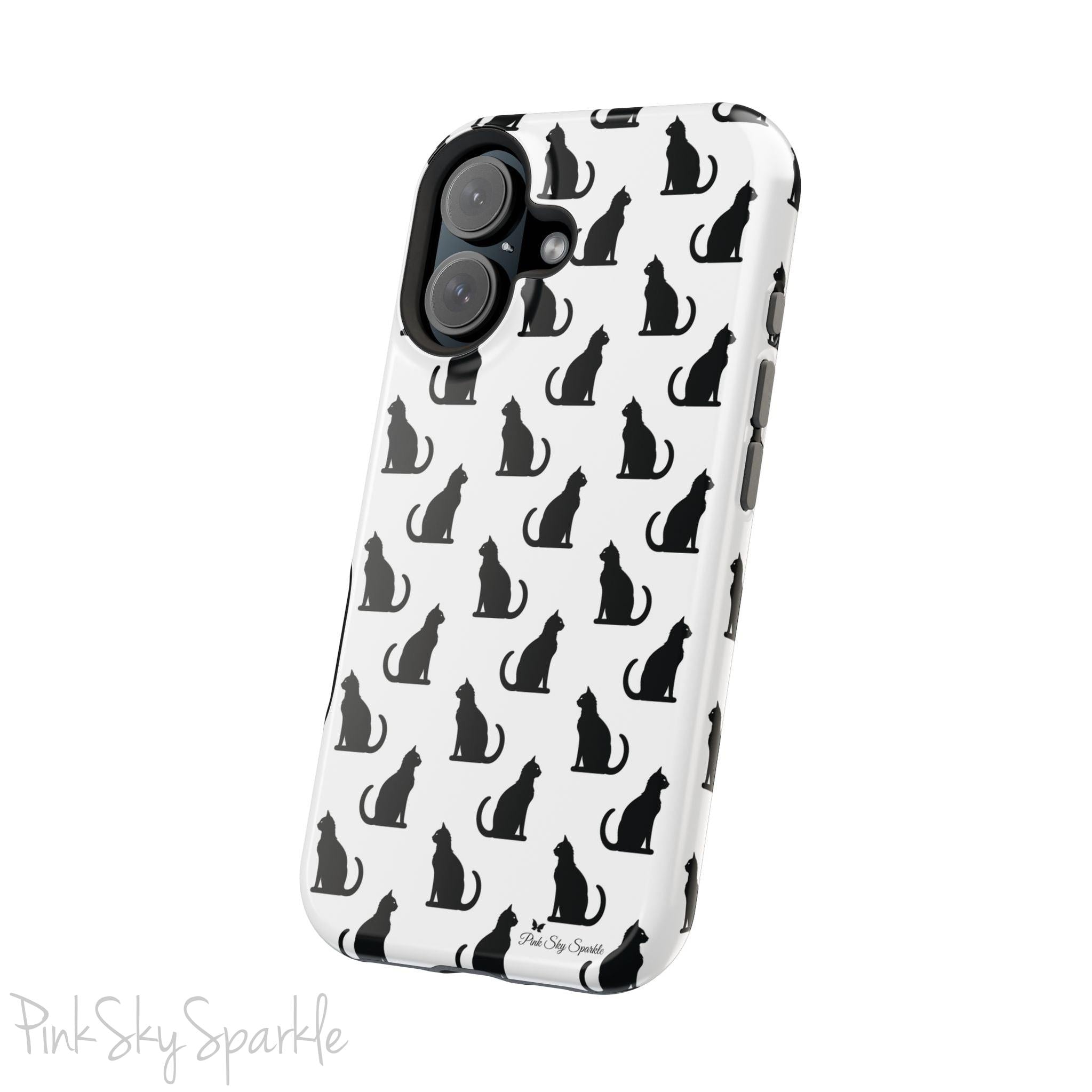 Black Cat Magnetic Tough iPhone Case