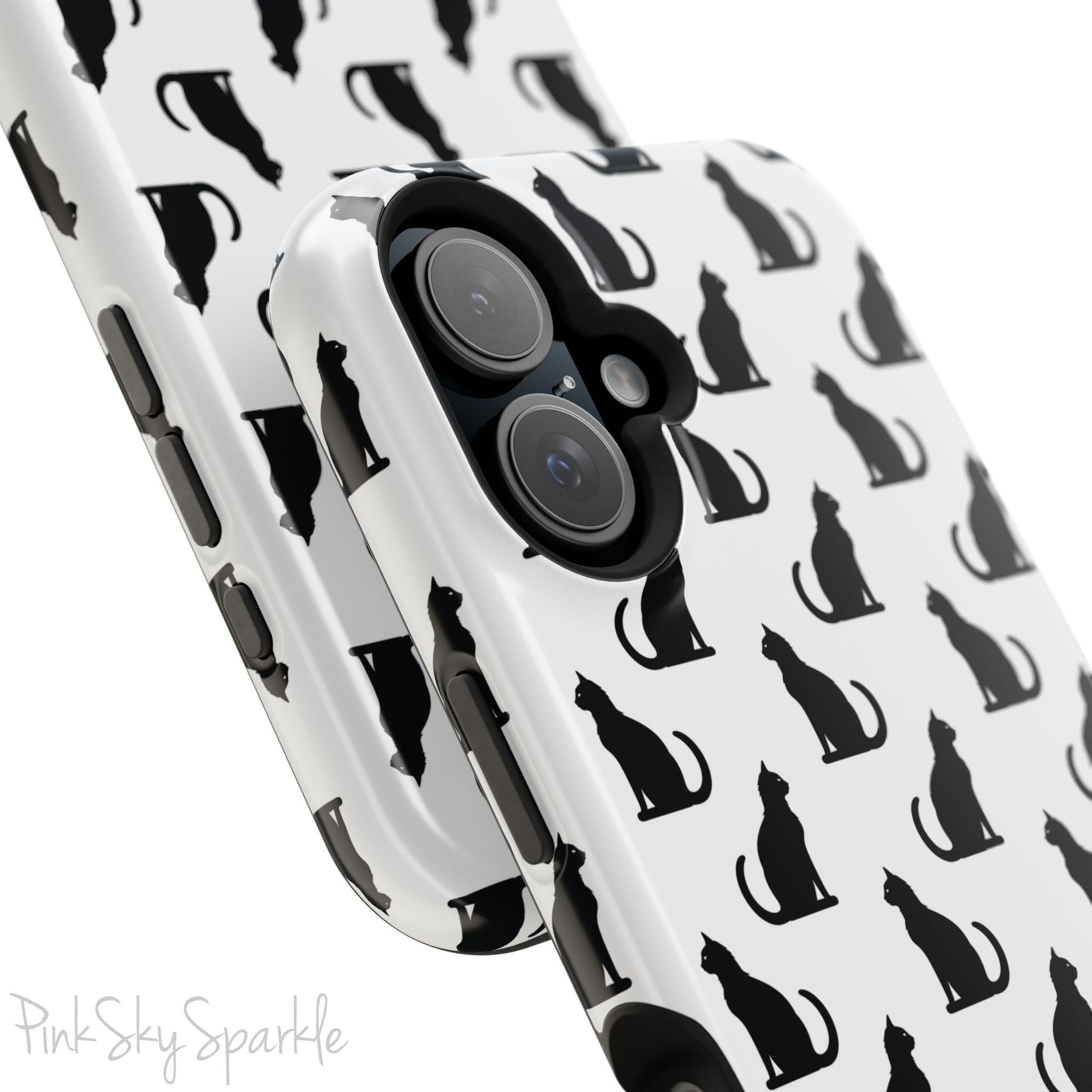 Black Cat Magnetic Tough iPhone Case