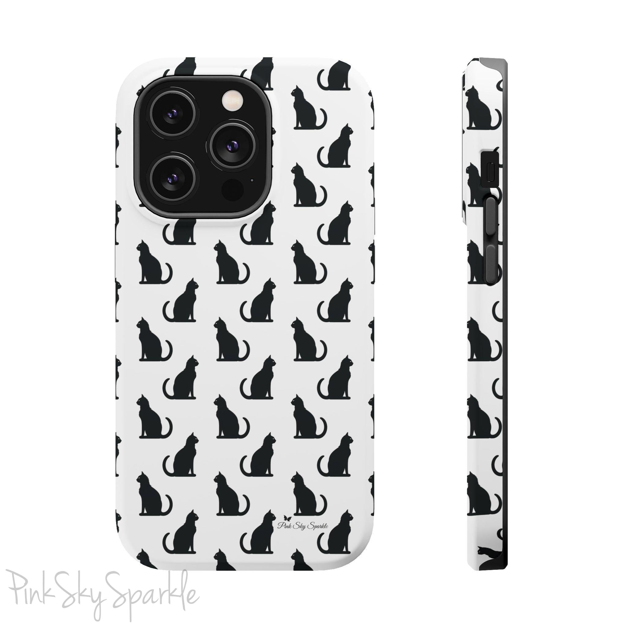 Black Cat Magnetic Tough iPhone Case