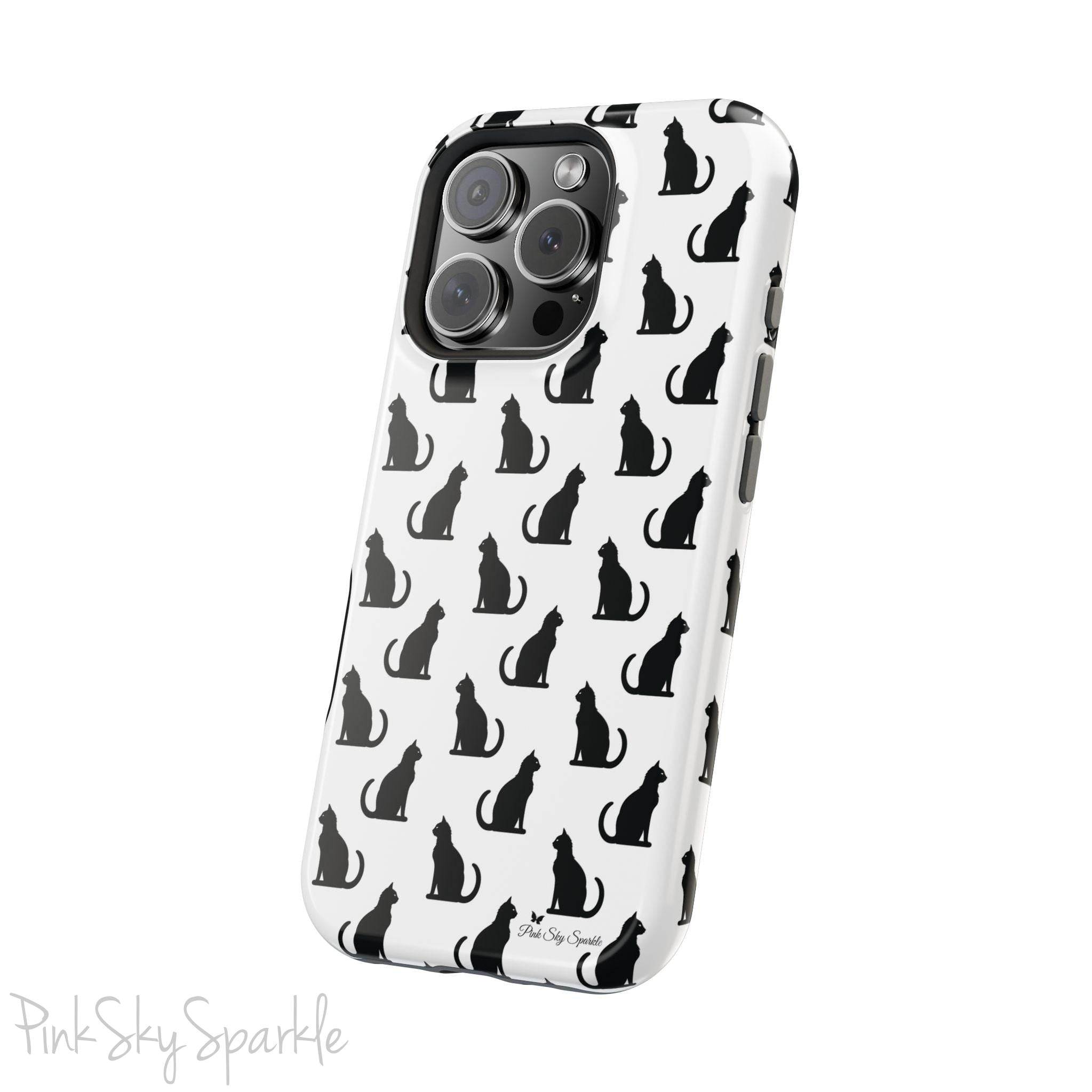 Black Cat Magnetic Tough iPhone Case