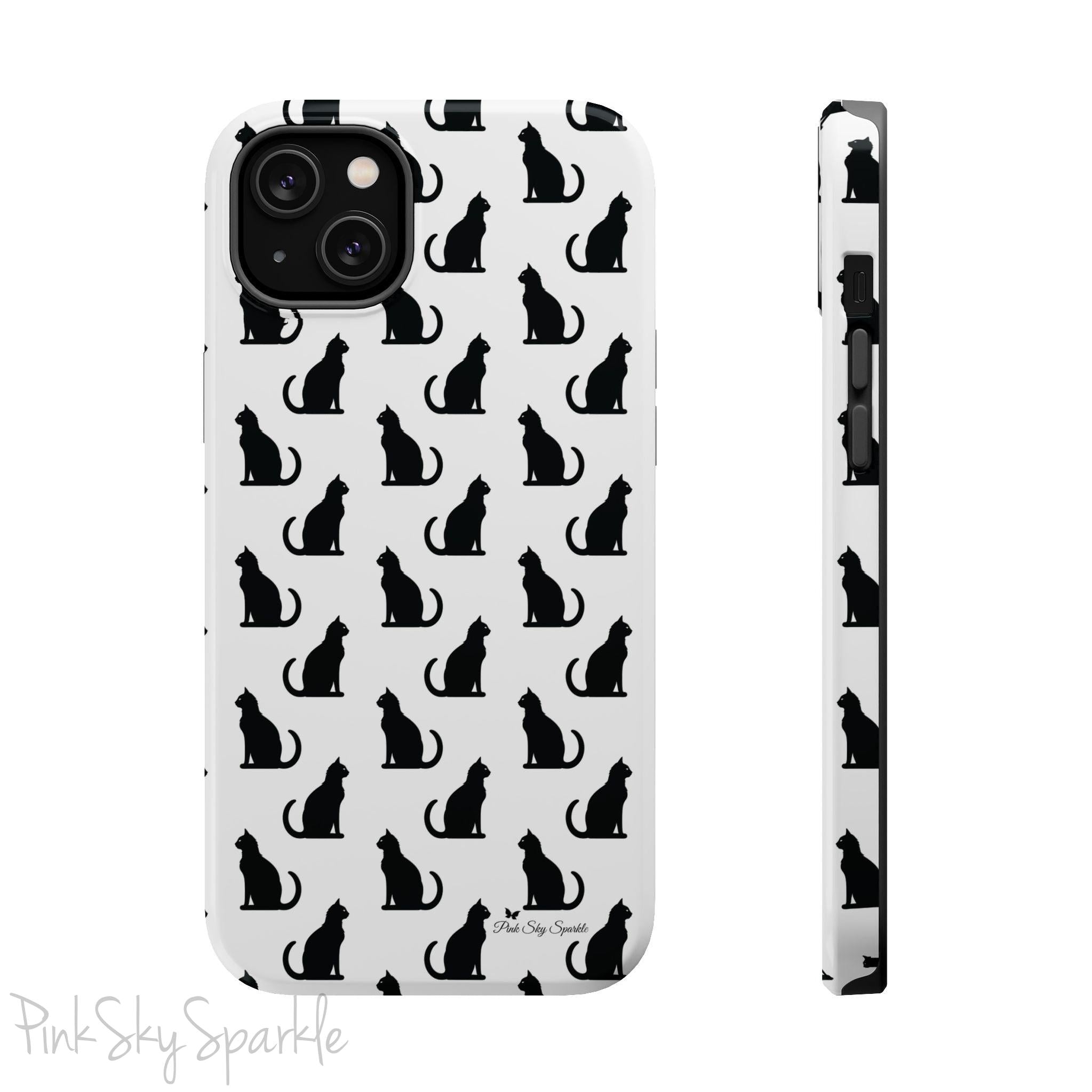 Black Cat Magnetic Tough iPhone Case