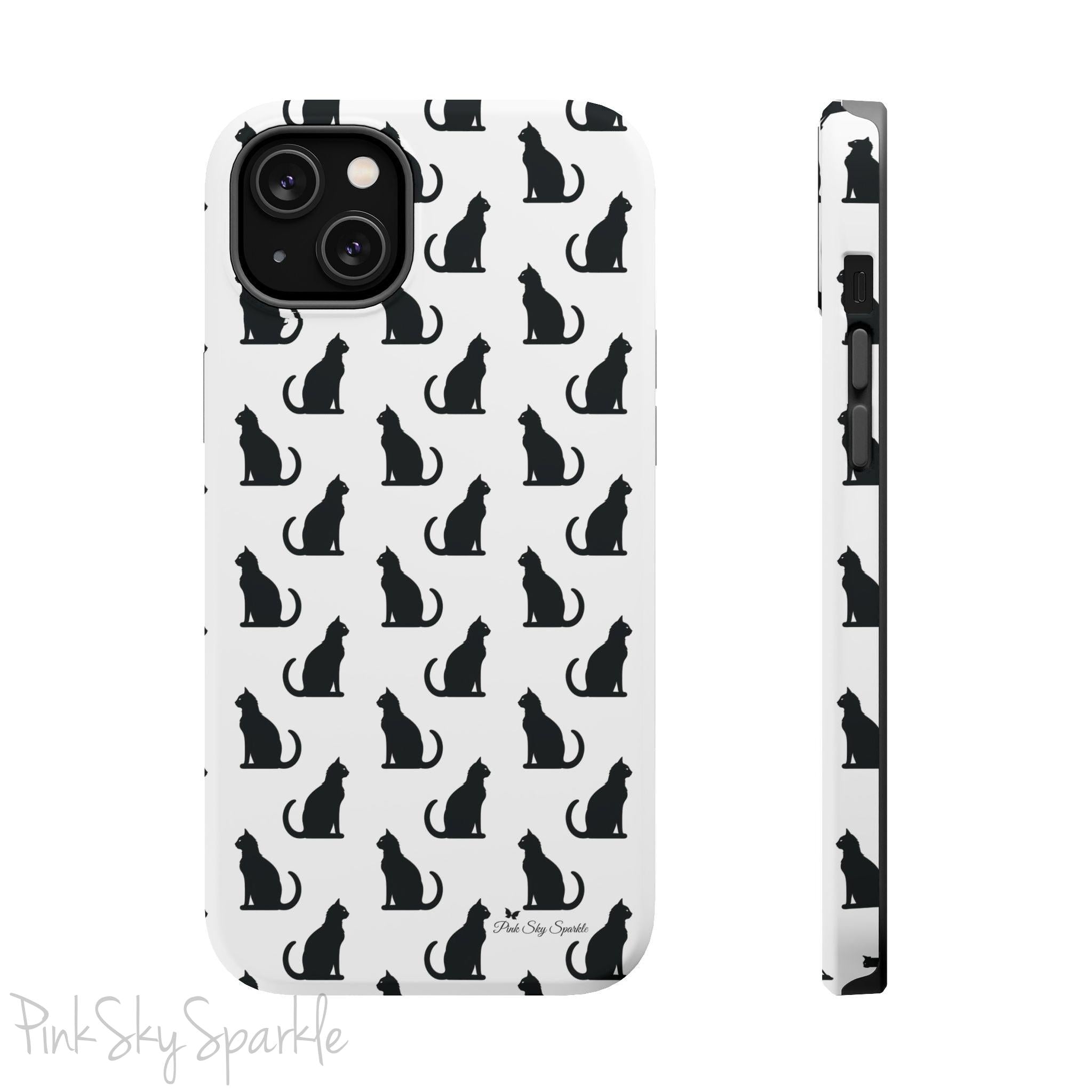 Black Cat Magnetic Tough iPhone Case