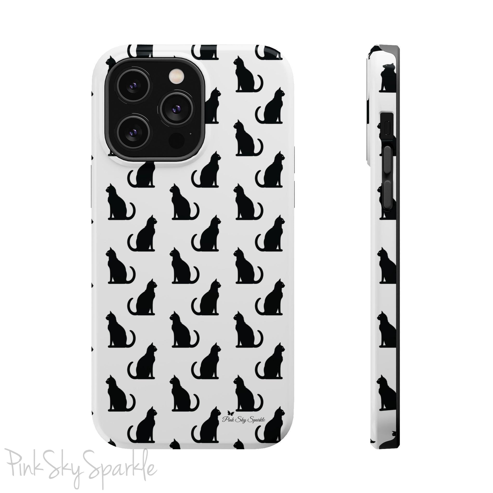 Black Cat Magnetic Tough iPhone Case
