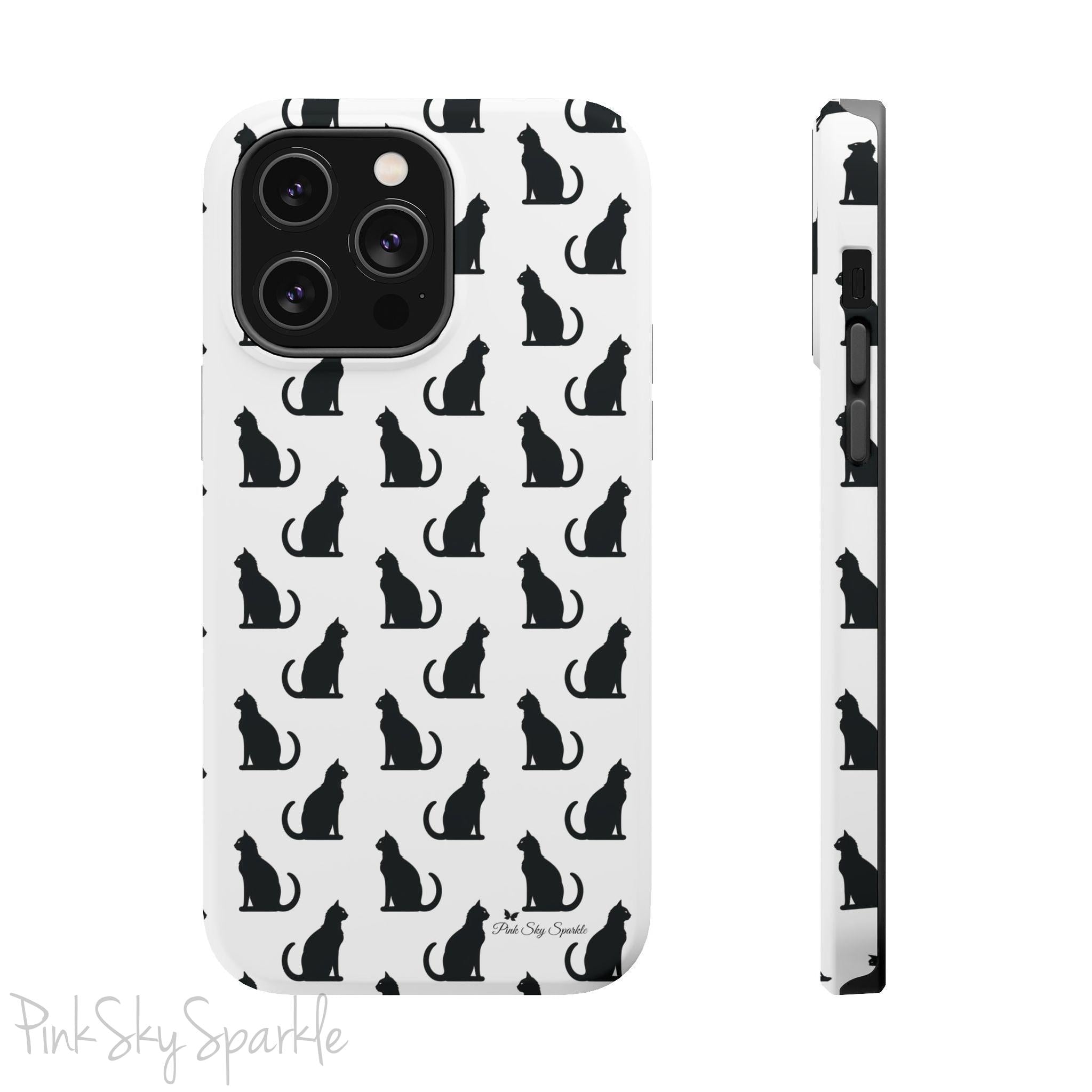 Black Cat Magnetic Tough iPhone Case