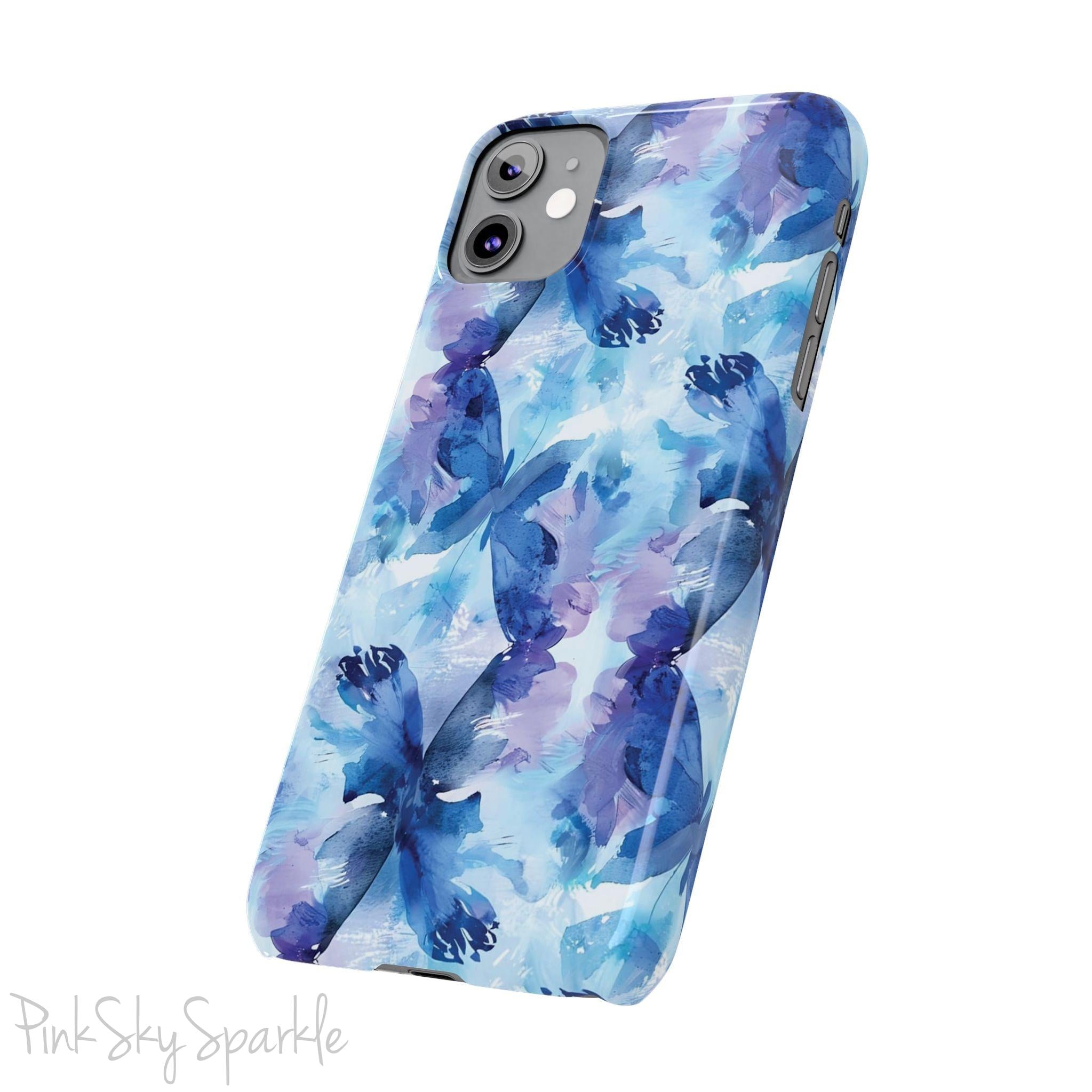 Butterfly Elegance Slim iPhone Case. Enhance your phone's style with the Butterfly Dreams Slim iPhone Case! This case features a sleek, slim design and a beautiful watercolour butterfly pattern.
