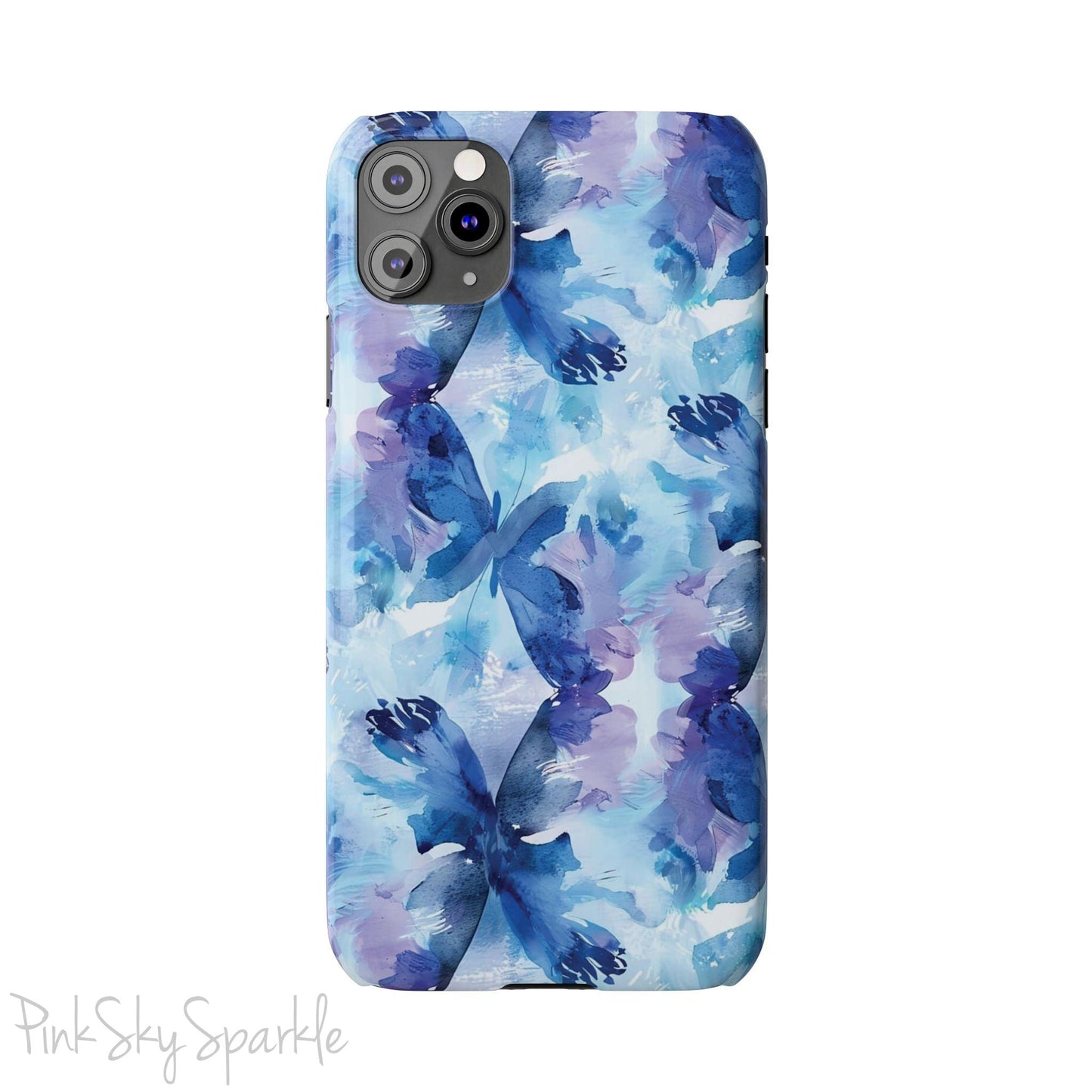 Butterfly Elegance Slim iPhone Case. Enhance your phone's style with the Butterfly Dreams Slim iPhone Case! This case features a sleek, slim design and a beautiful watercolour butterfly pattern.